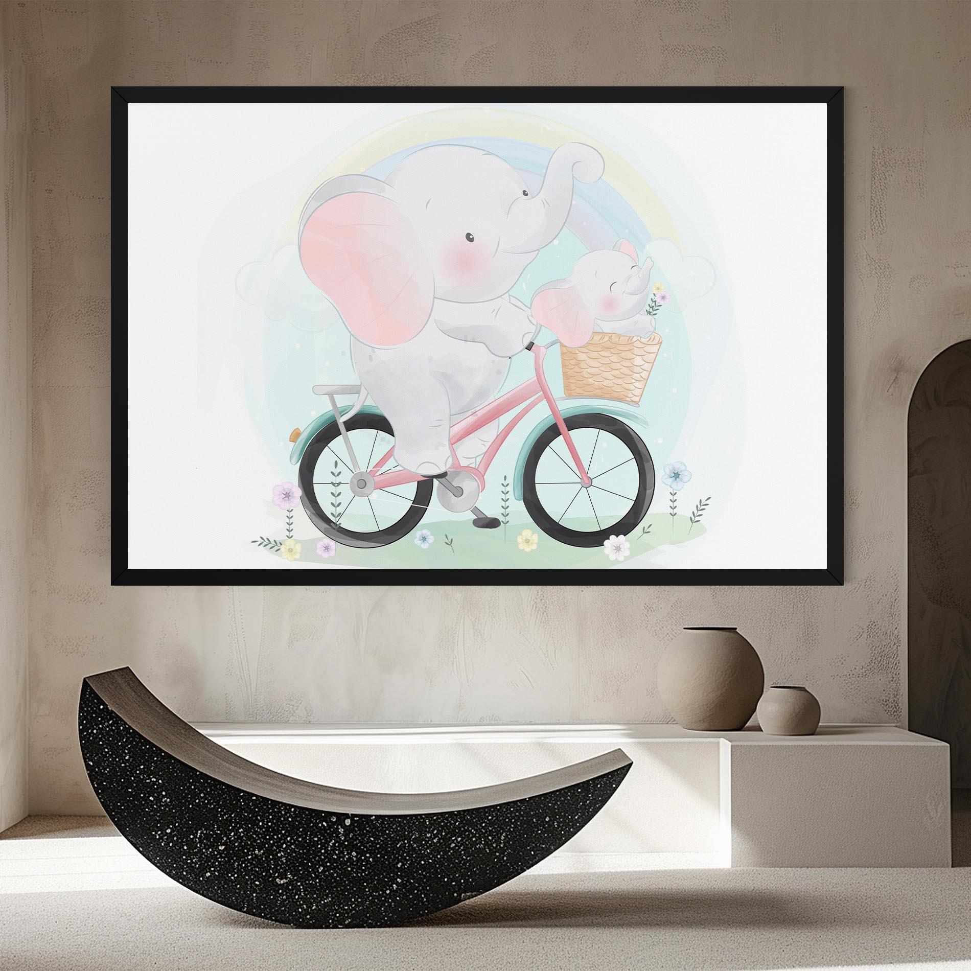 Obraz na Płótnie Elephant Bike mockup 8