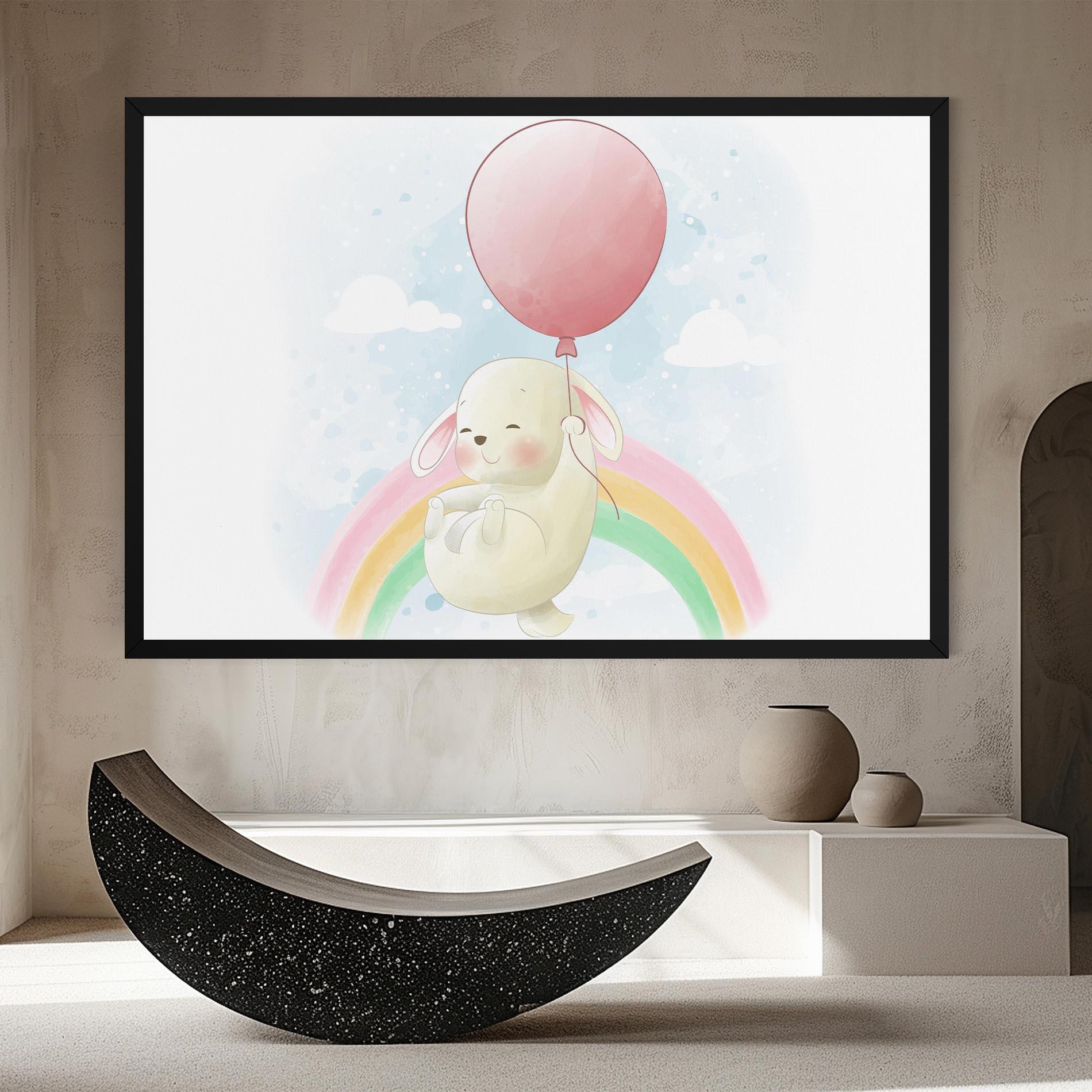 Obraz na Płótnie Rainbow Bunny Art mockup 8