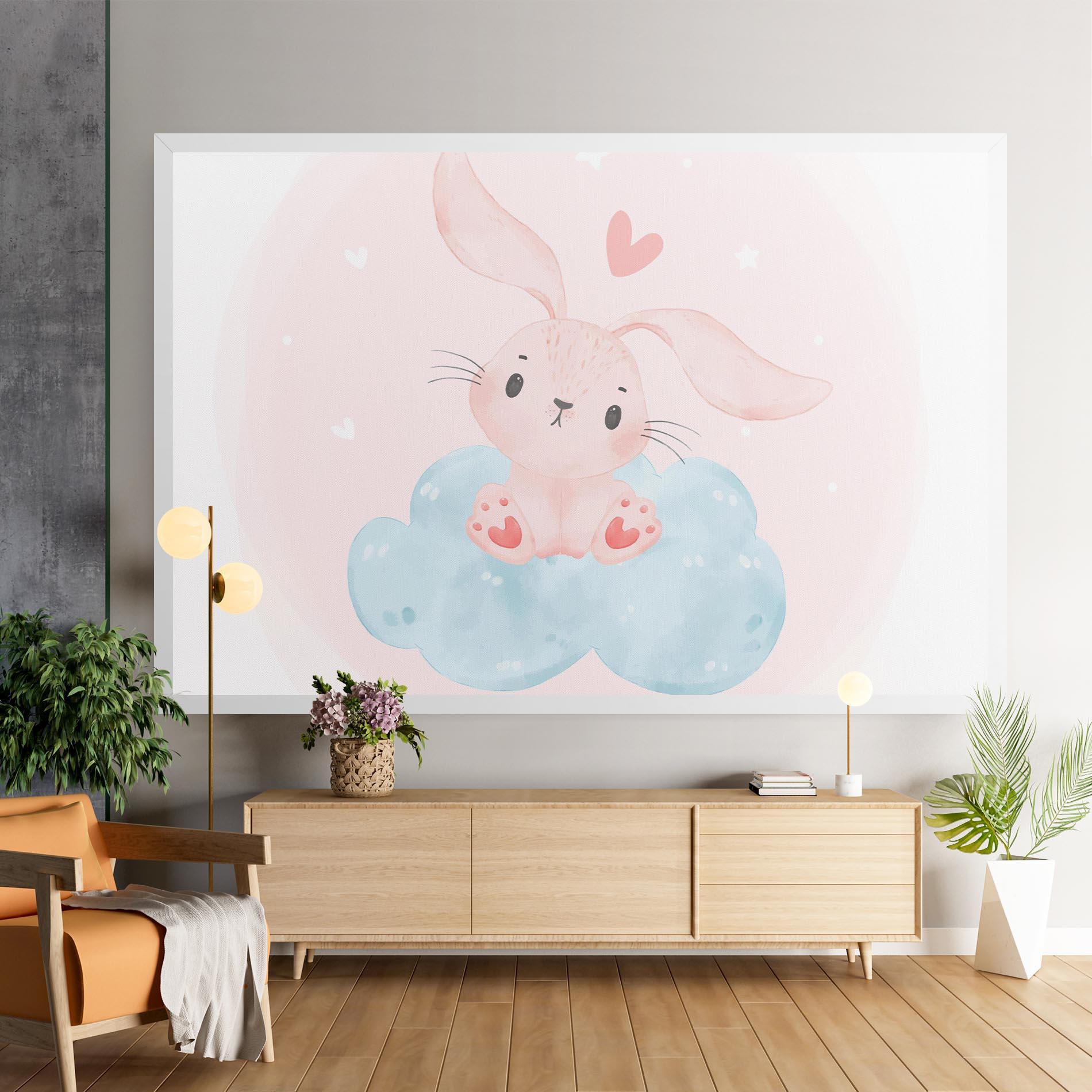 Obraz na Płótnie Cloud Pink Bunny mockup 9