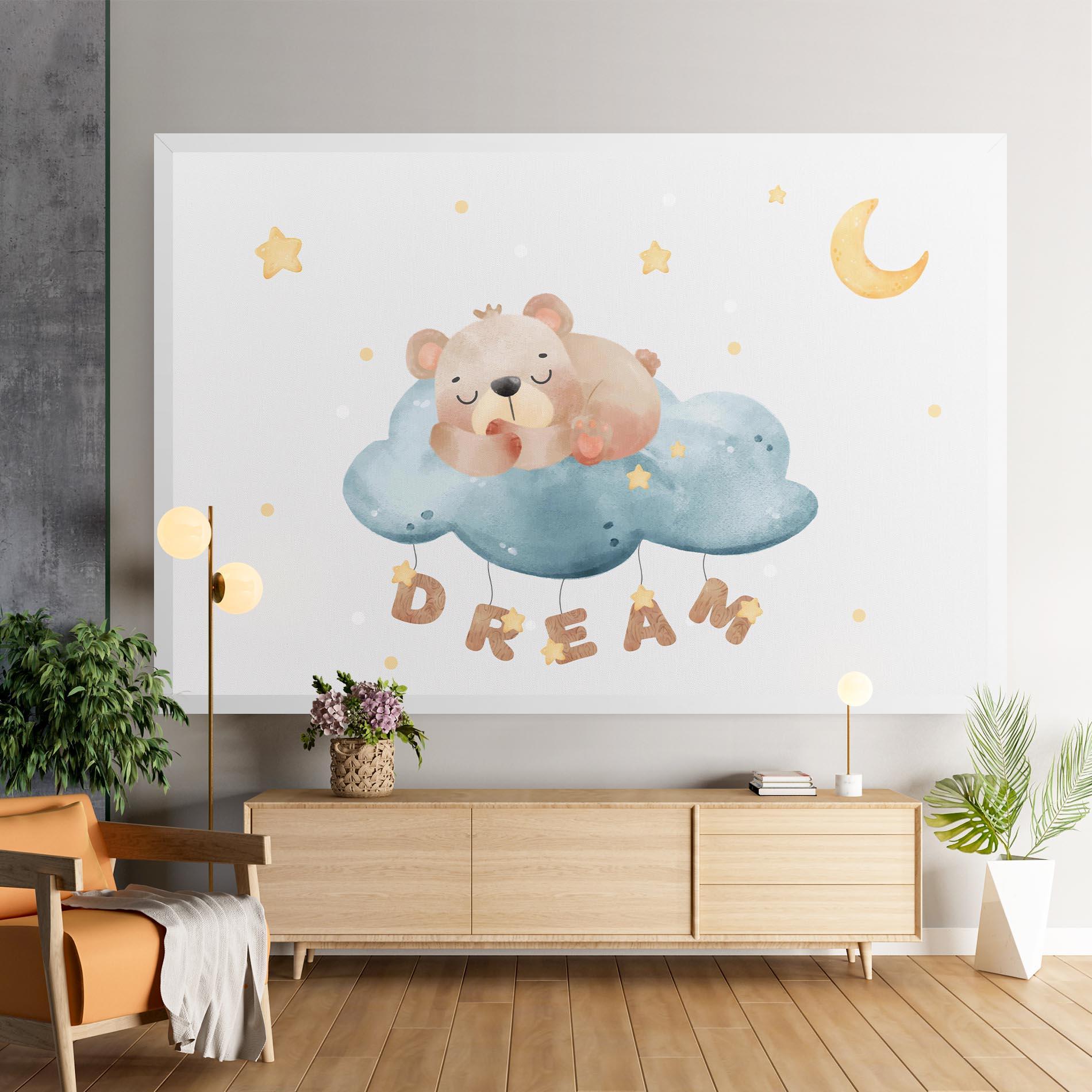 Obraz na Płótnie Dream Sleepy Bear mockup 9