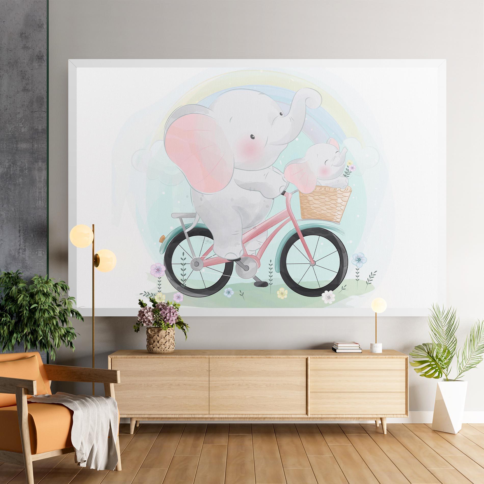Obraz na Płótnie Elephant Bike mockup 9