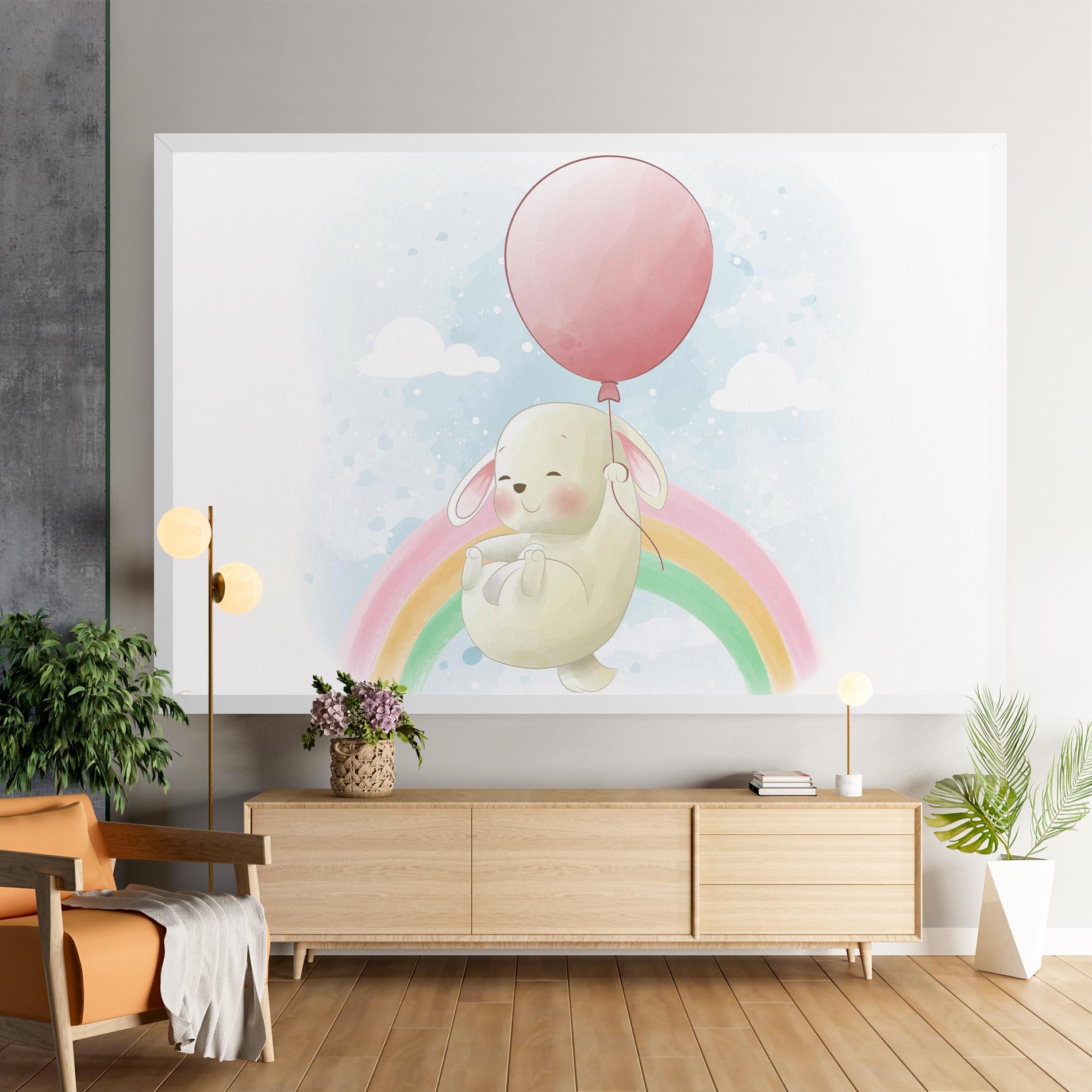 Obraz na Płótnie Rainbow Bunny Art mockup 9