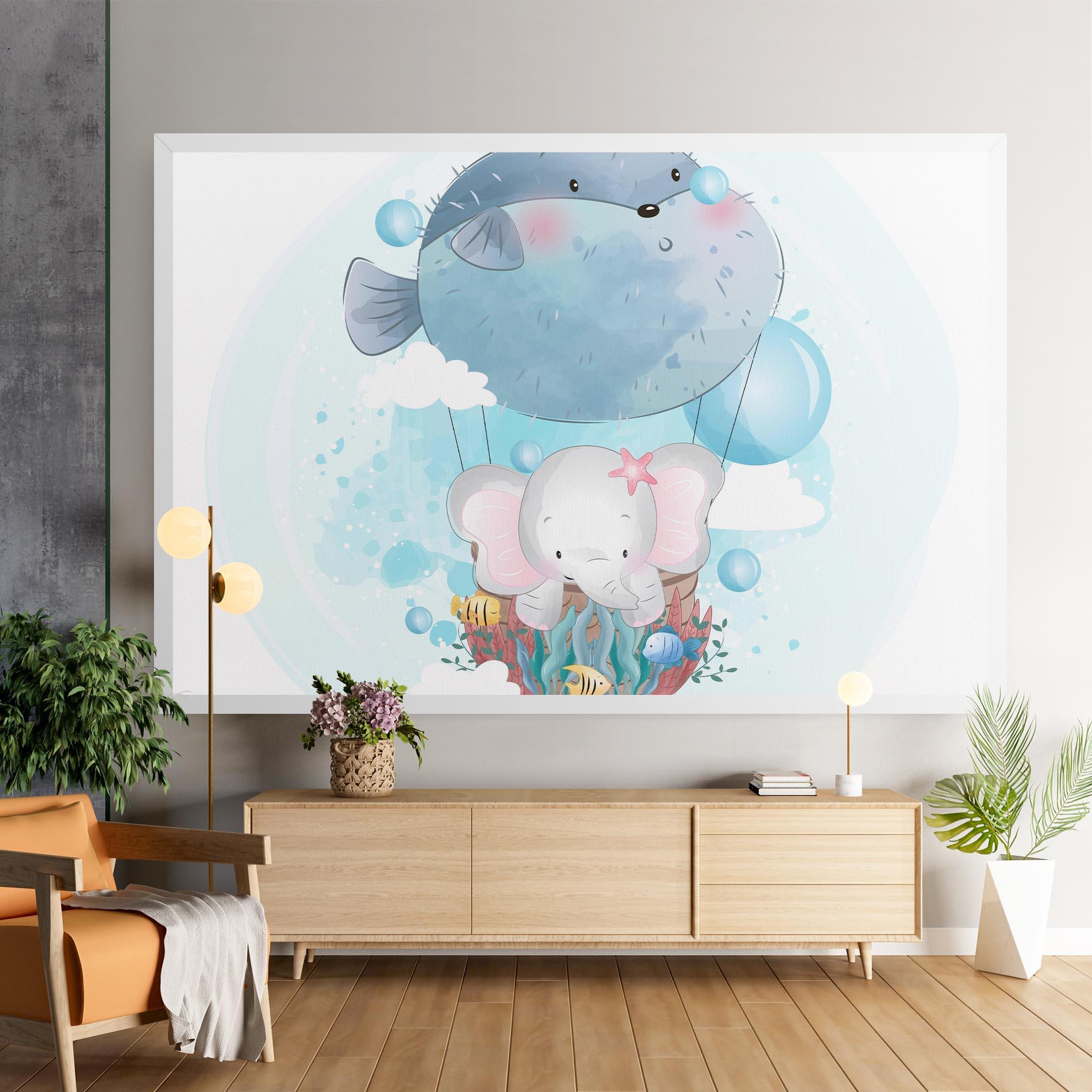 Obraz na Płótnie Swiming Elephant mockup 9