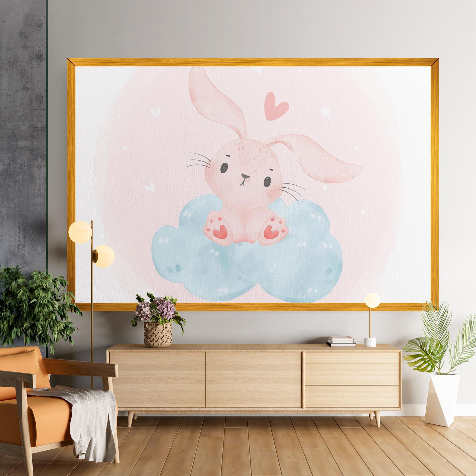 Obraz na Płótnie Cloud Pink Bunny mockup 9