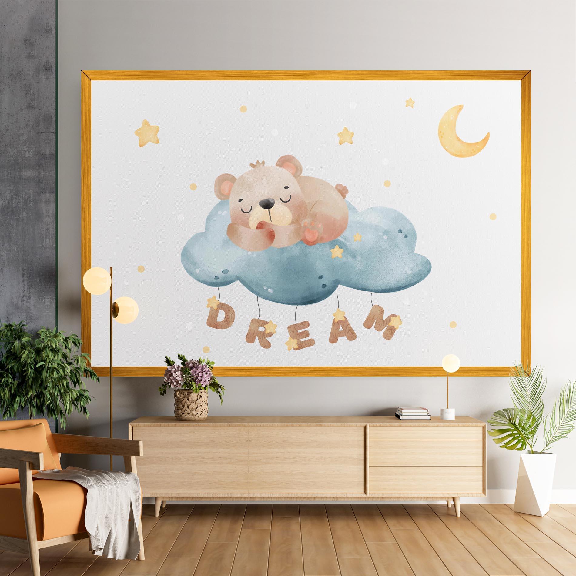 Obraz na Płótnie Dream Sleepy Bear mockup 9