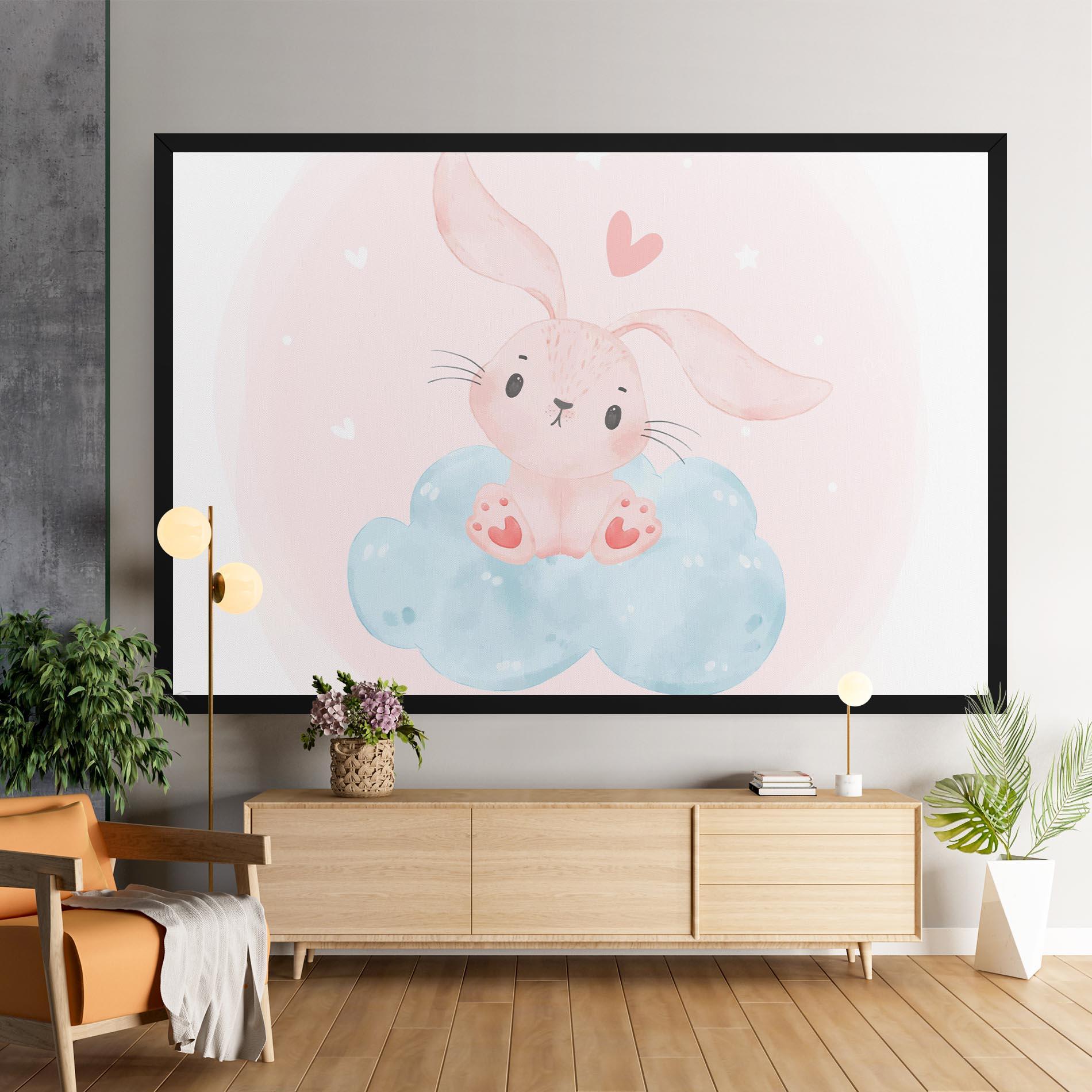 Obraz na Płótnie Cloud Pink Bunny mockup 9