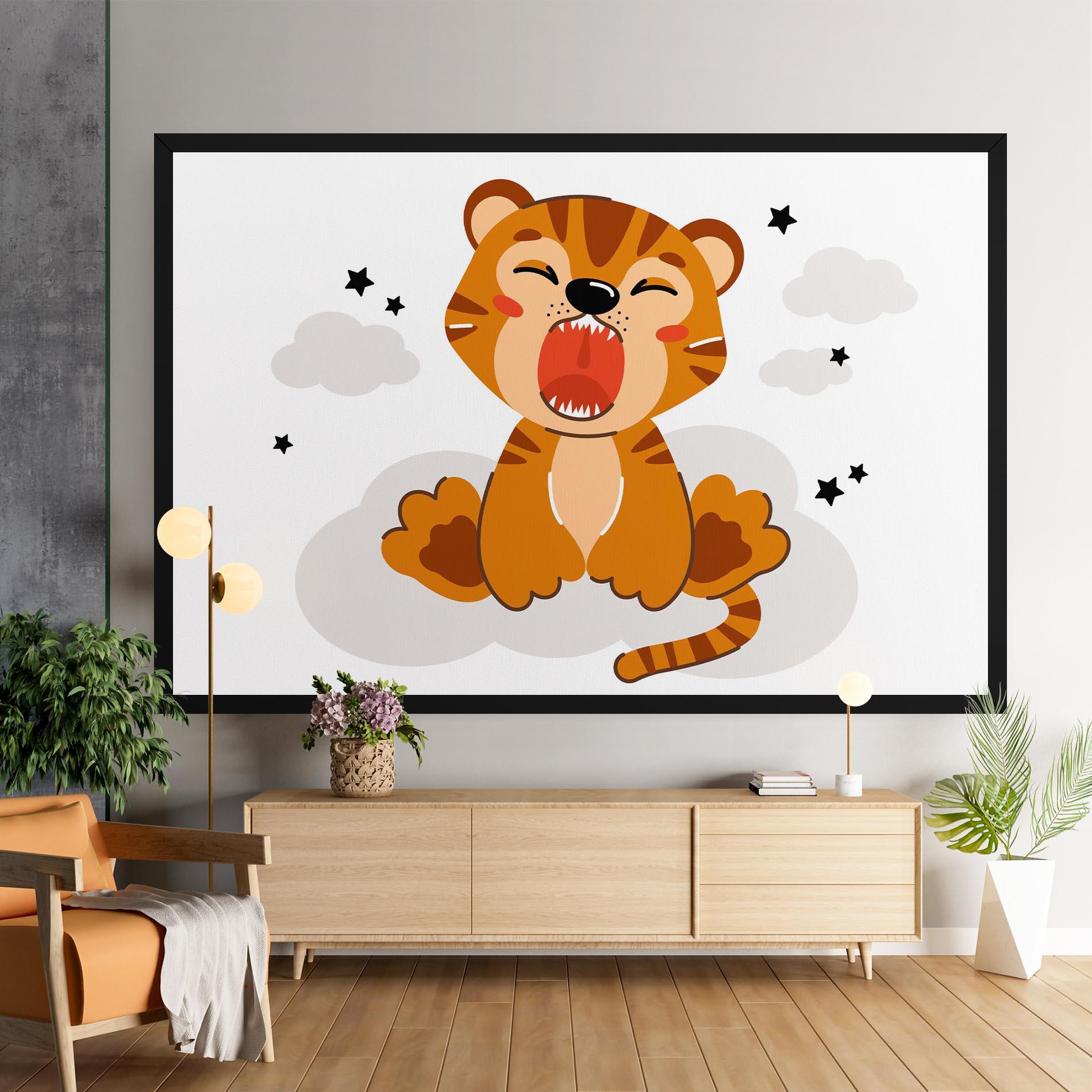 Obraz na Płótnie Cute Sleepy Tiger mockup 9