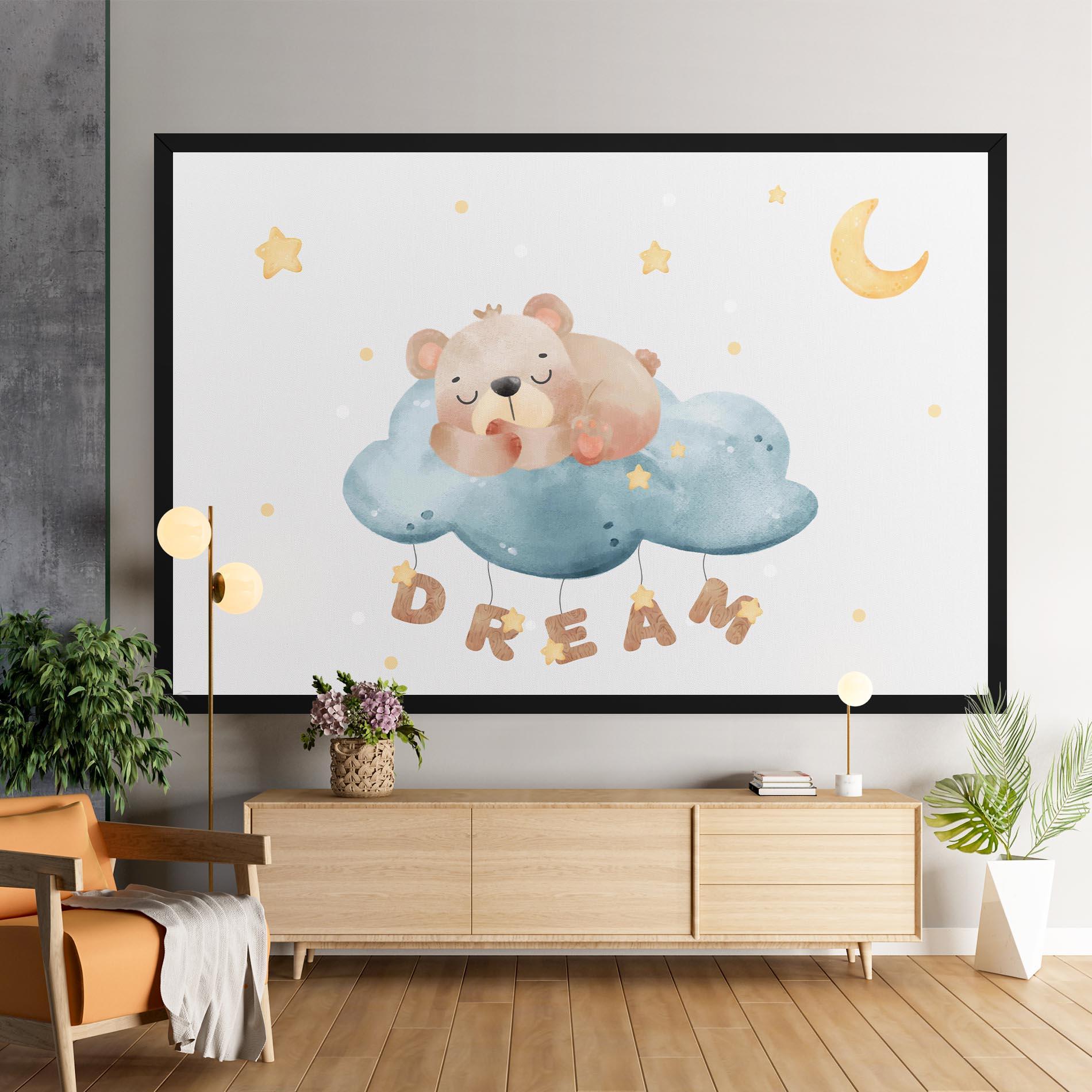 Obraz na Płótnie Dream Sleepy Bear mockup 9