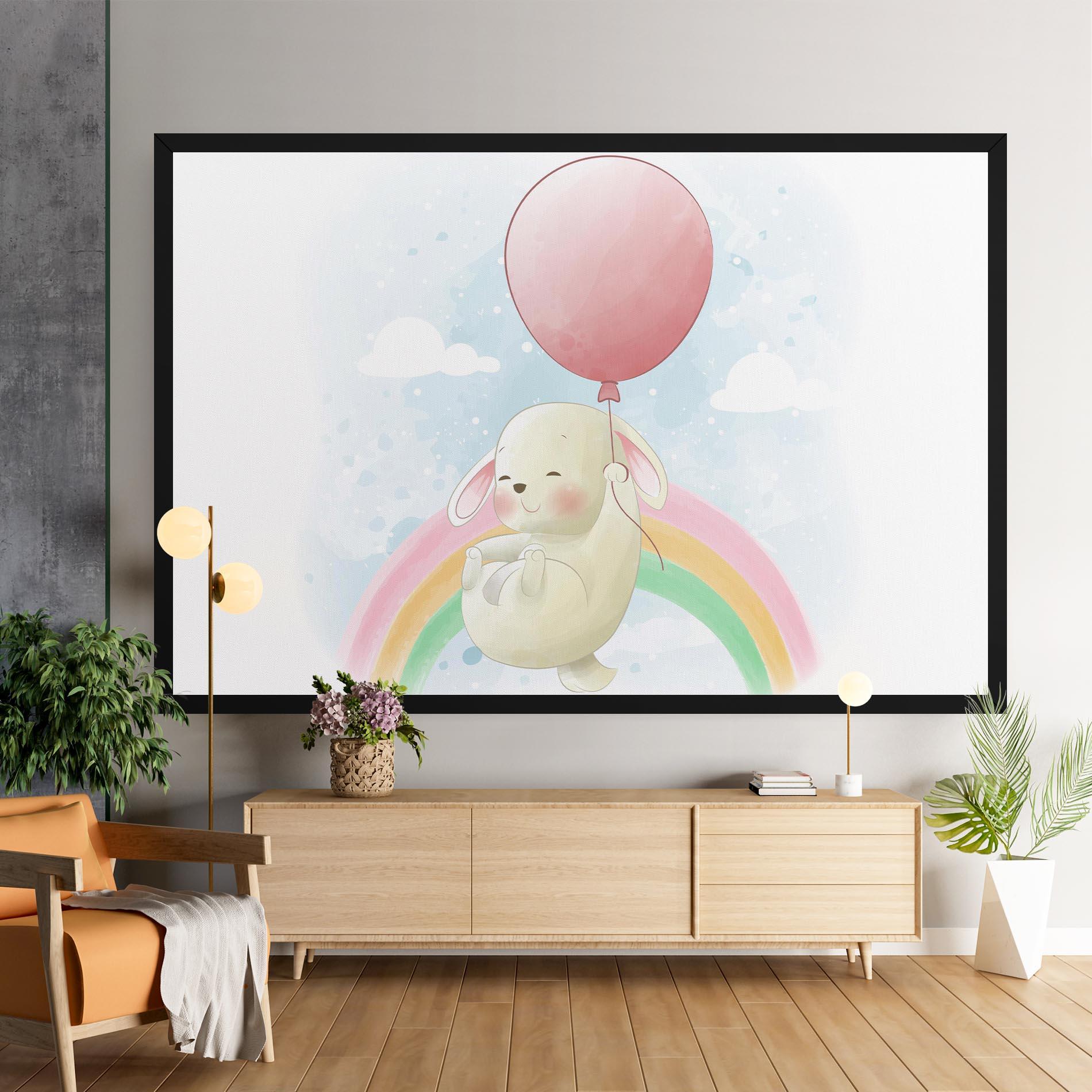 Obraz na Płótnie Rainbow Bunny Art mockup 9