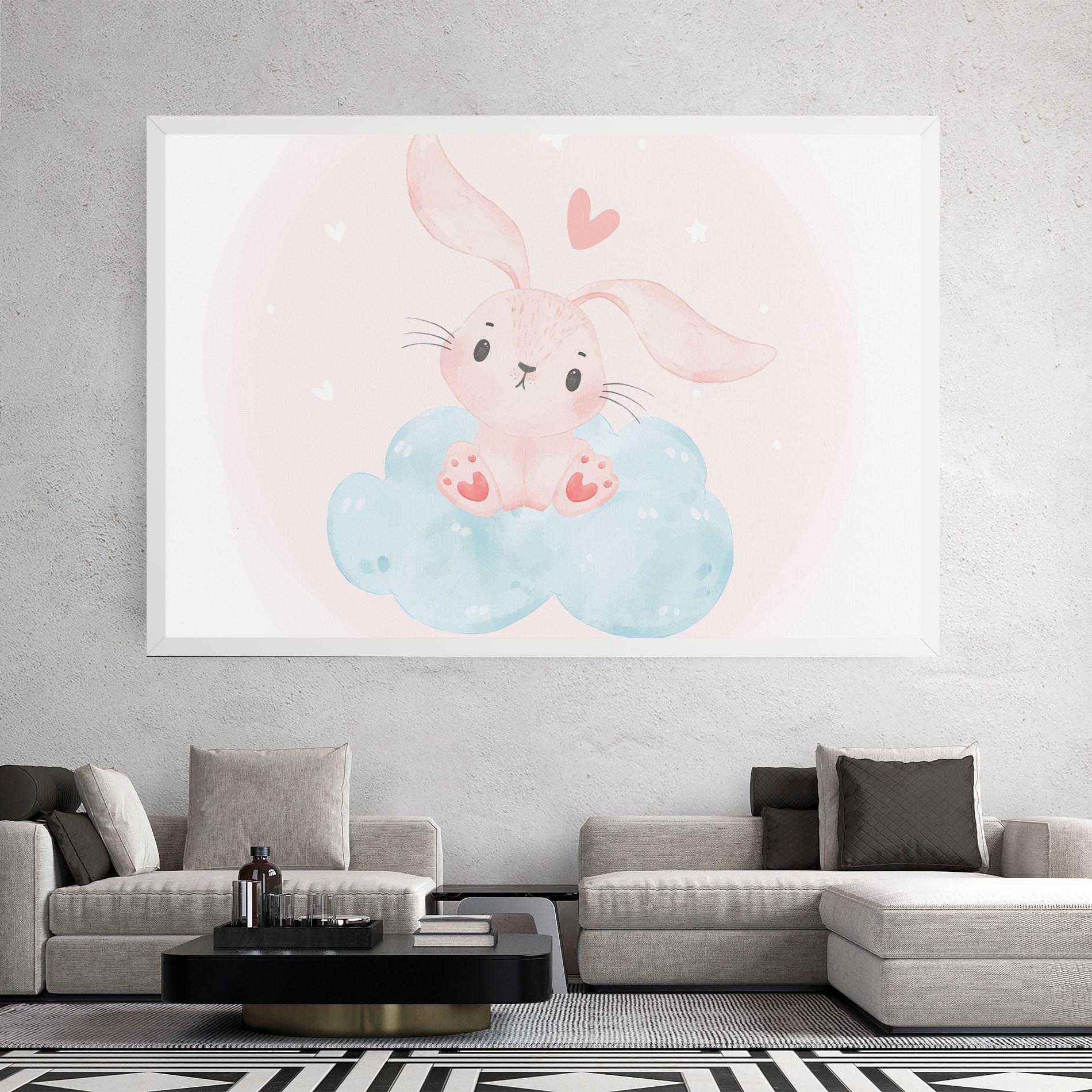Obraz na Płótnie Cloud Pink Bunny mockup 2