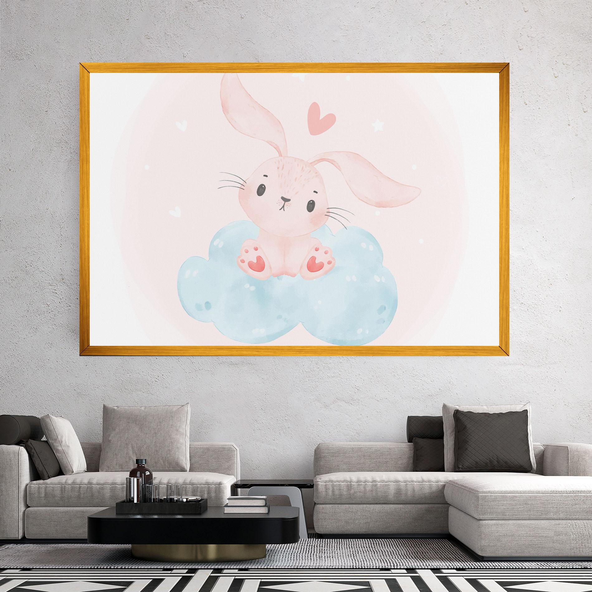 Obraz na Płótnie Cloud Pink Bunny mockup 2
