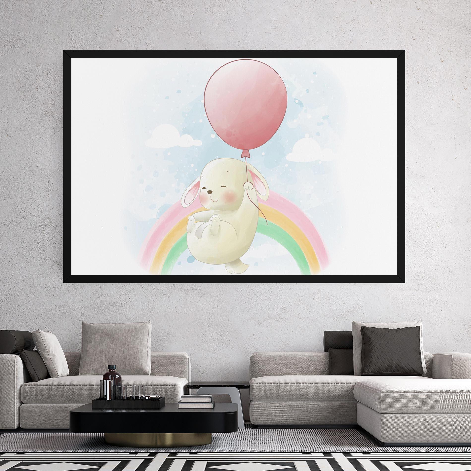 Obraz na Płótnie Rainbow Bunny Art mockup 2