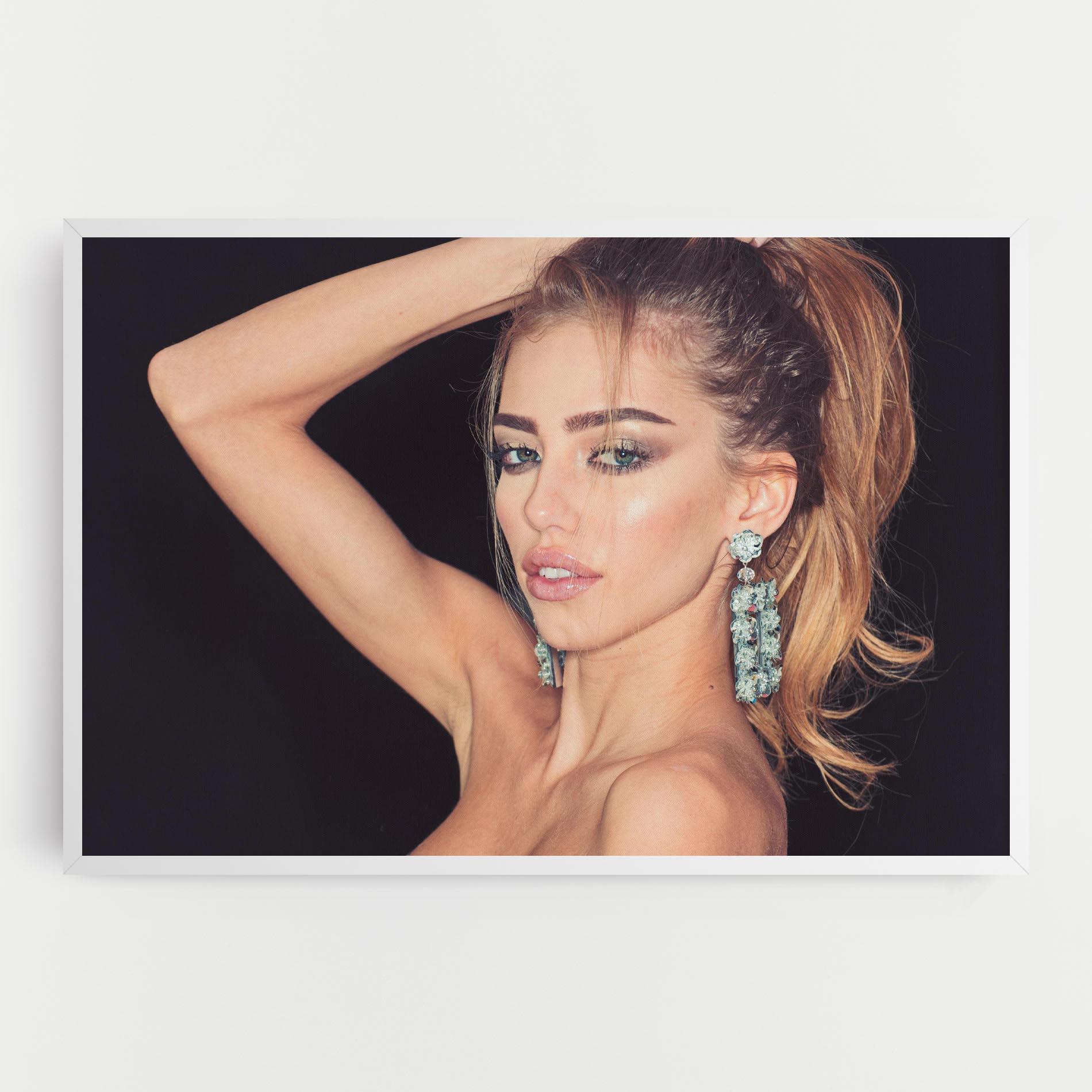 Obraz na Płótnie Flower Earrings mockup 0