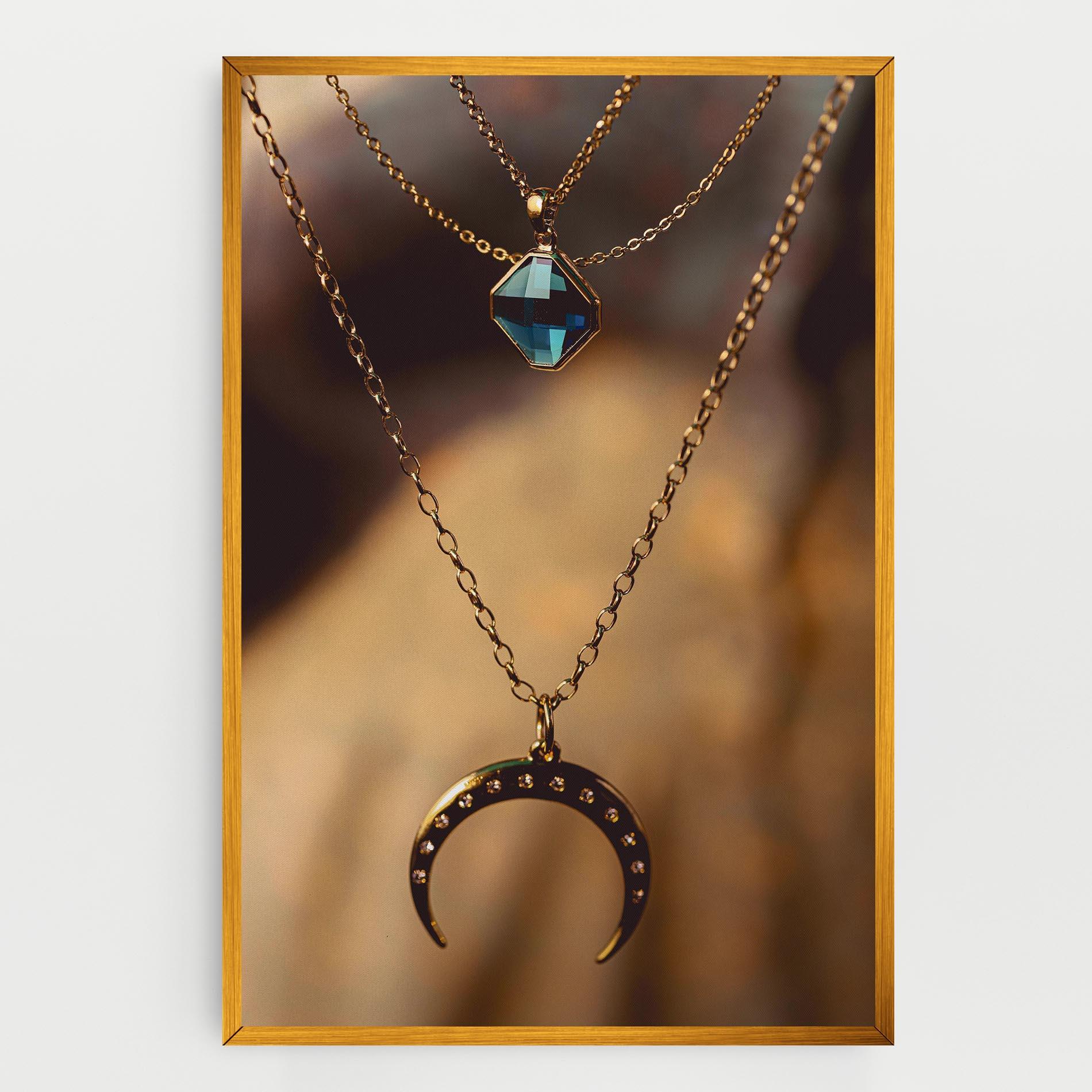 Obraz na Płótnie Moon Blue Necklace mockup 0