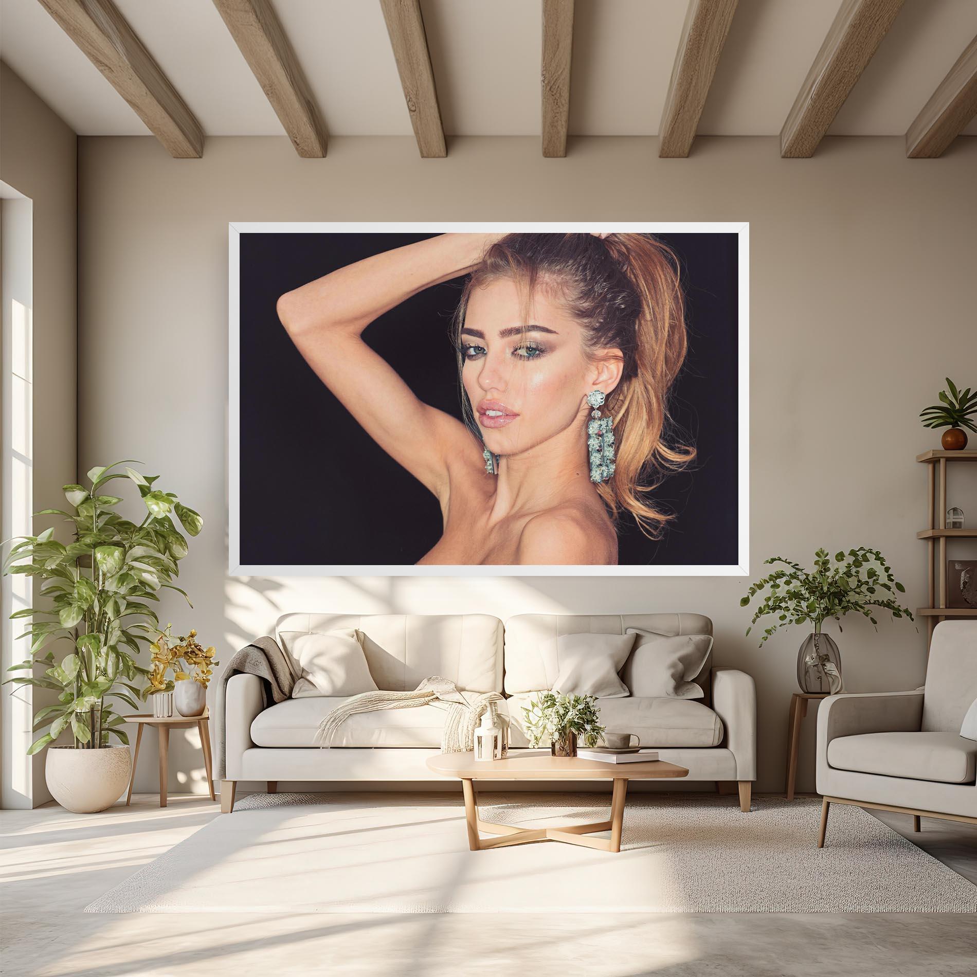 Obraz na Płótnie Flower Earrings mockup 6