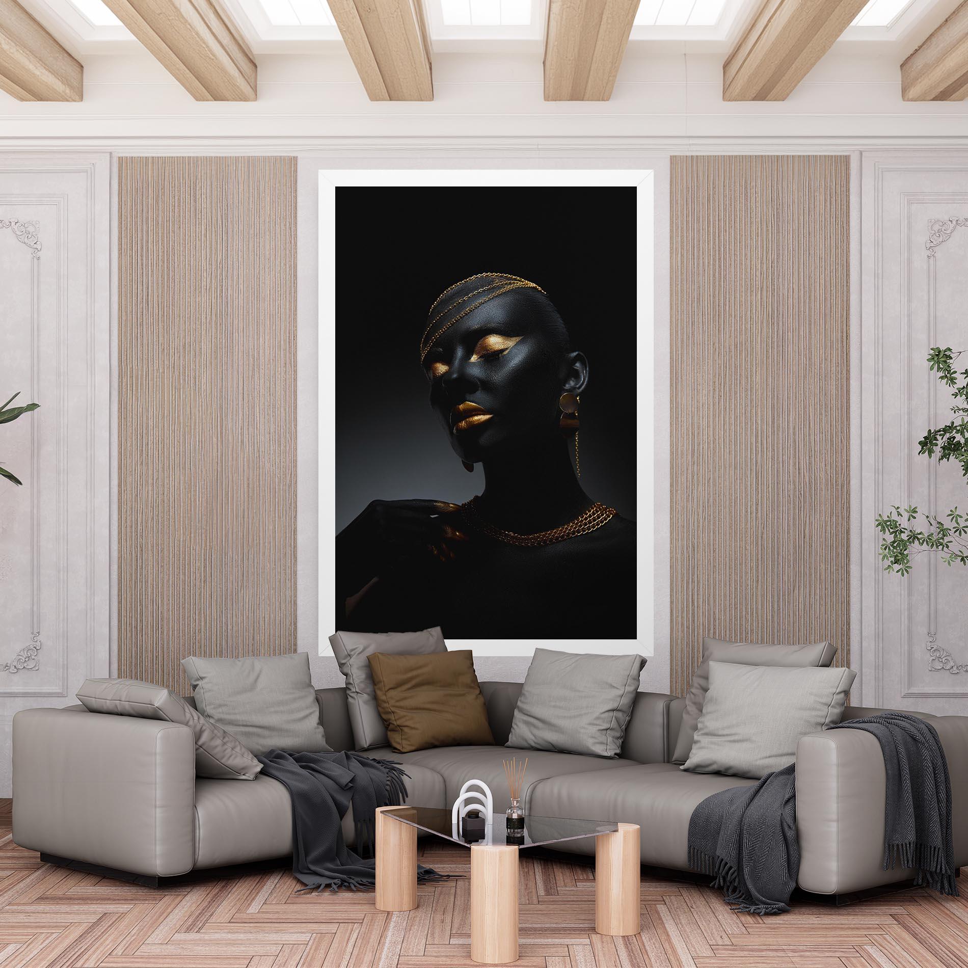 Obraz na Płótnie Beauty Gold mockup 6