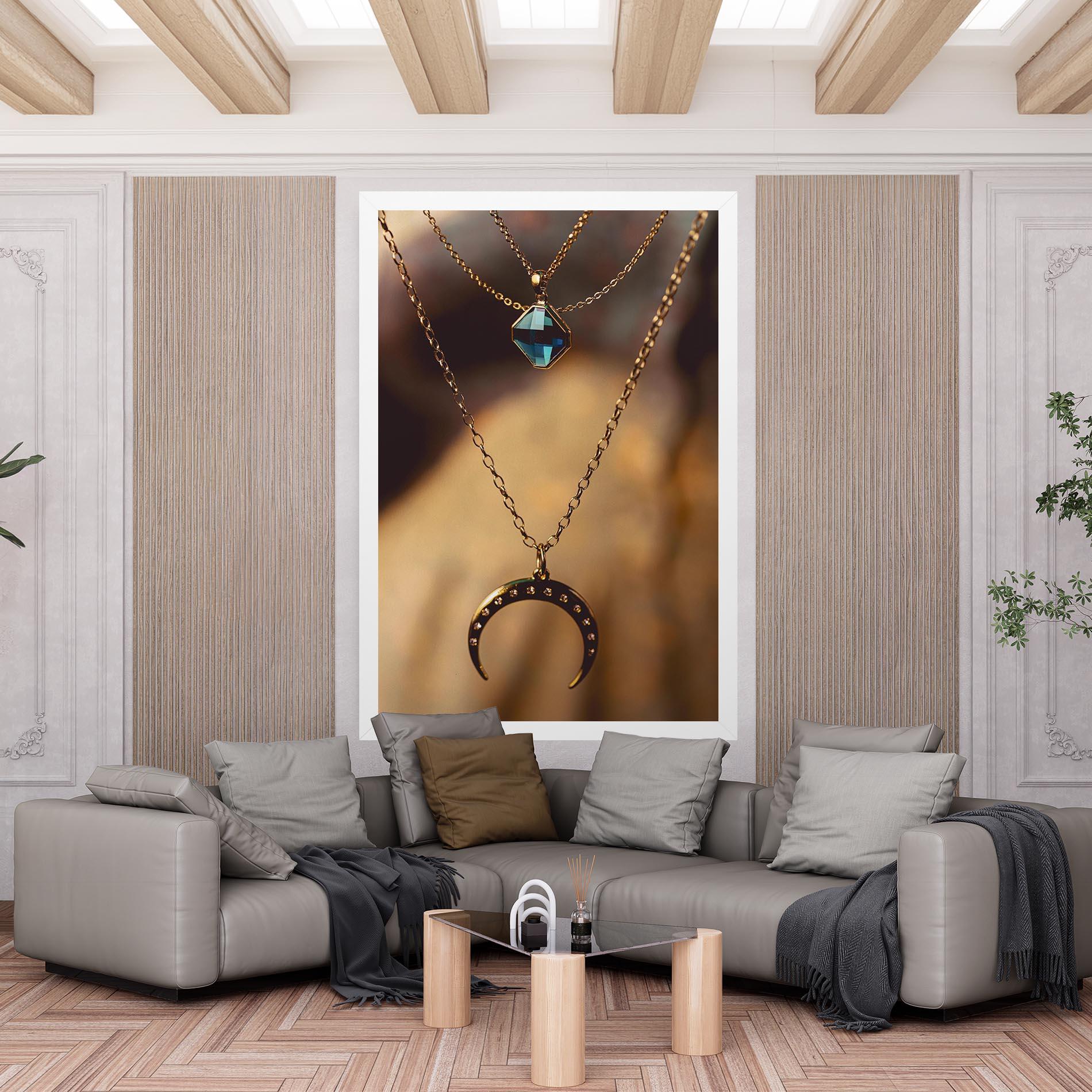 Obraz na Płótnie Moon Blue Necklace mockup 6