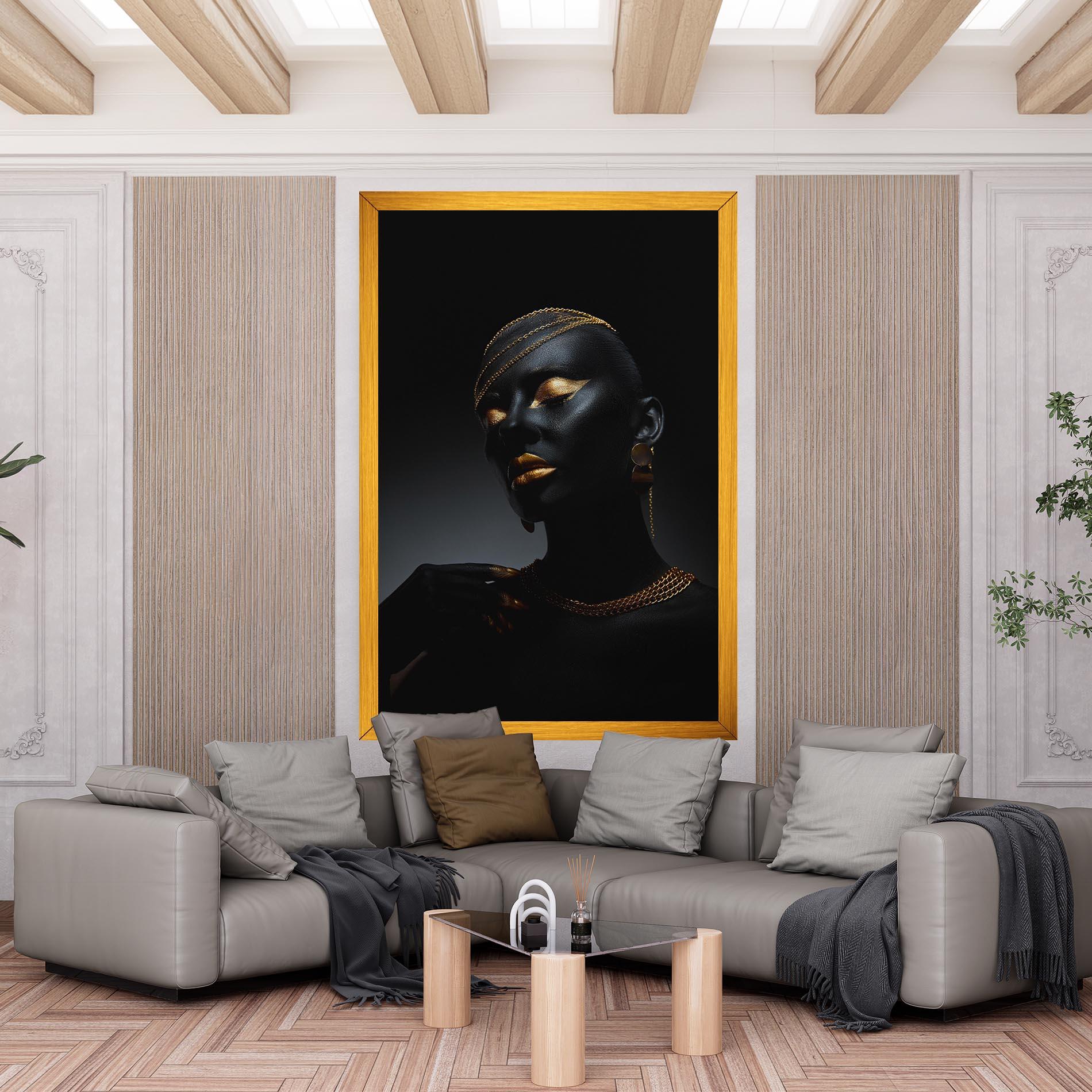 Obraz na Płótnie Beauty Gold mockup 6
