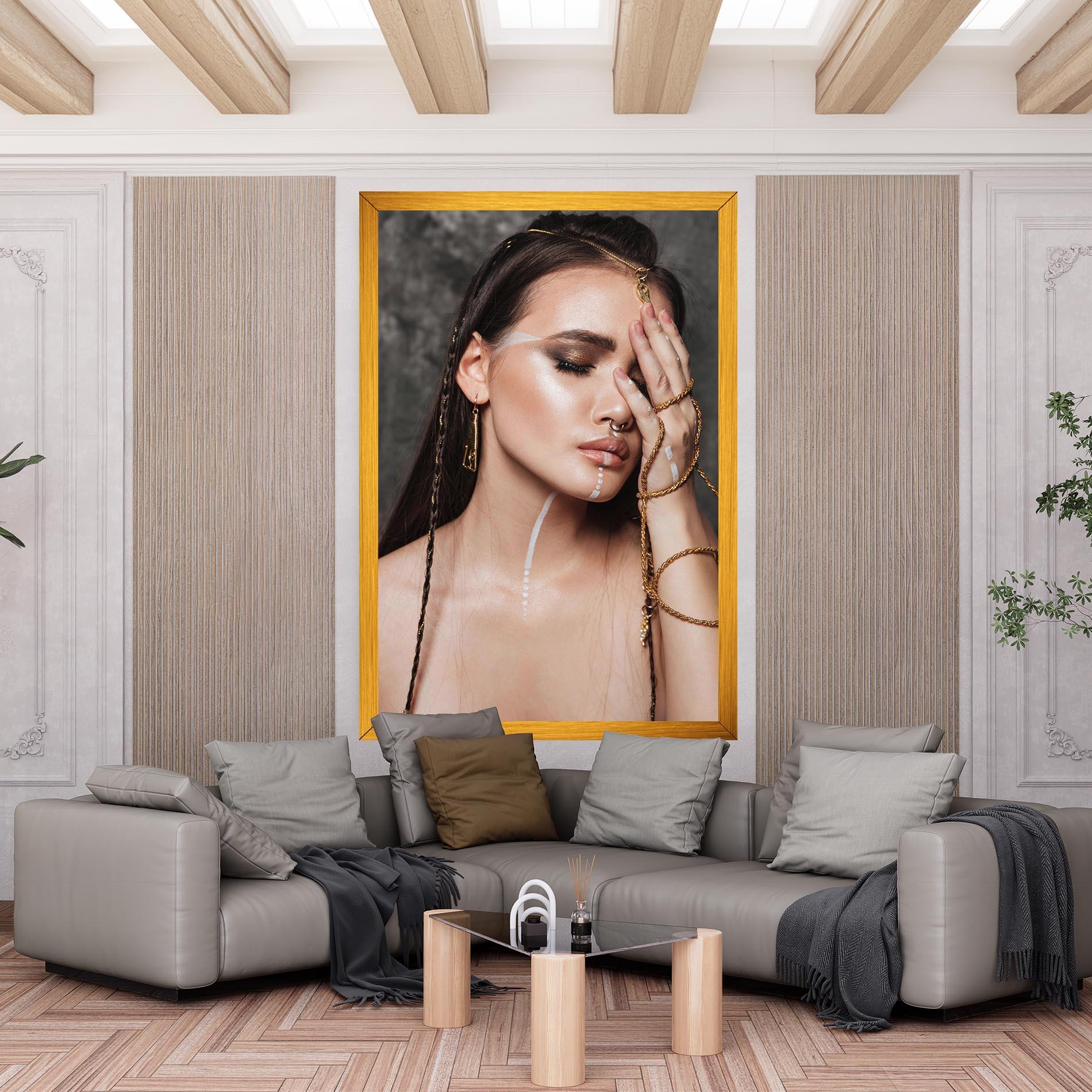 Obraz na Płótnie Gold Hand Accessory mockup 6