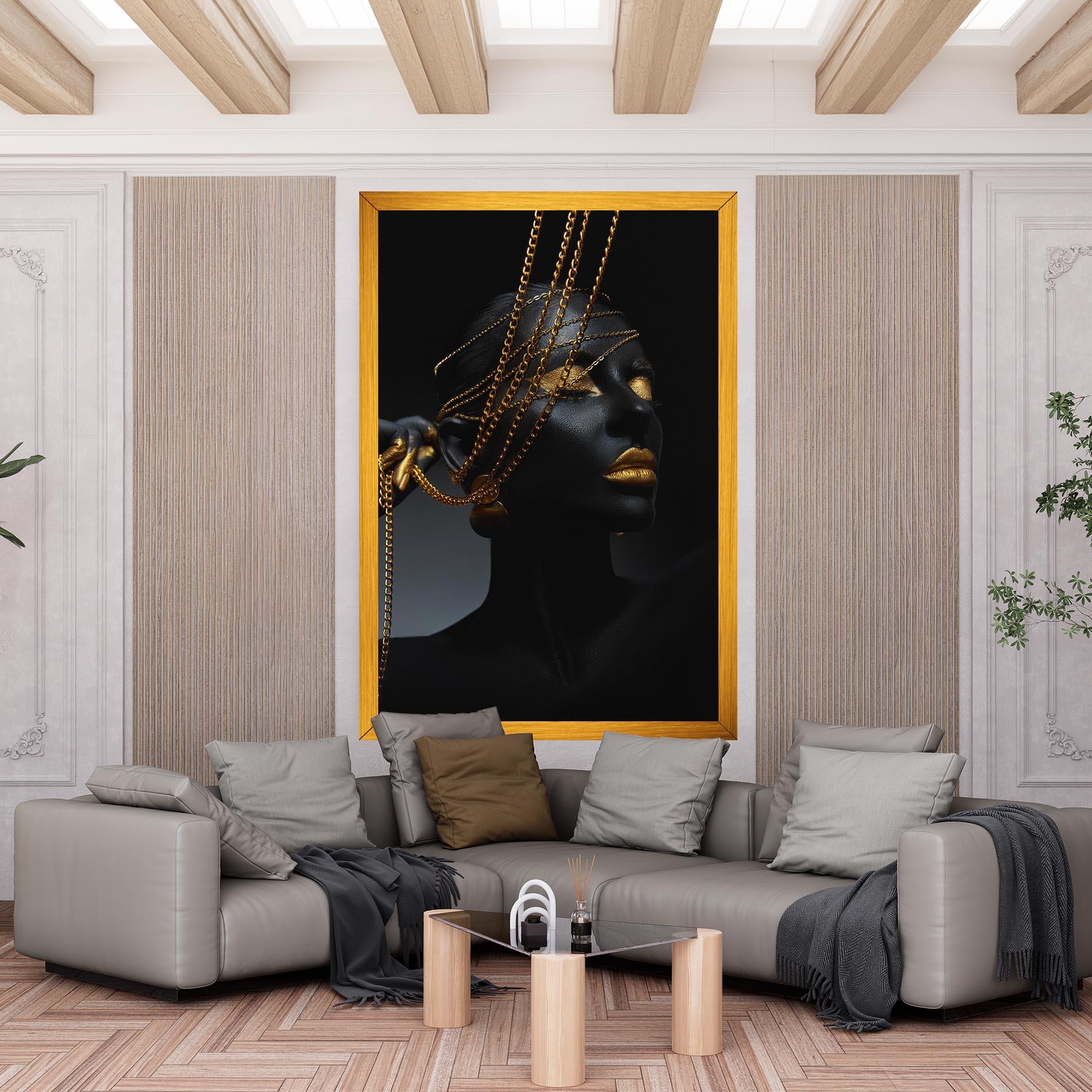 Obraz na Płótnie Pretty Gold Chain mockup 6