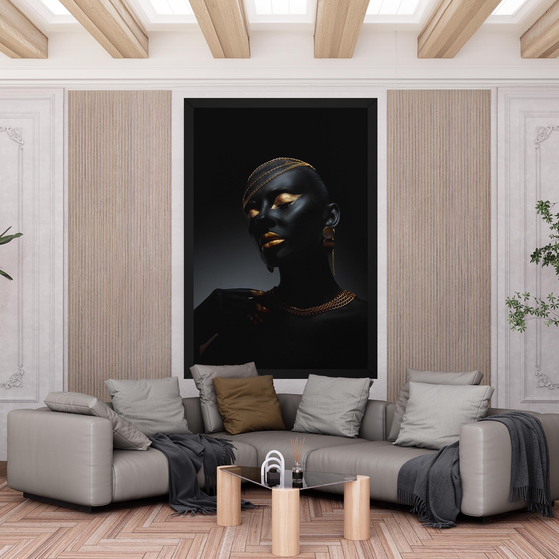 Obraz na Płótnie Beauty Gold mockup 6