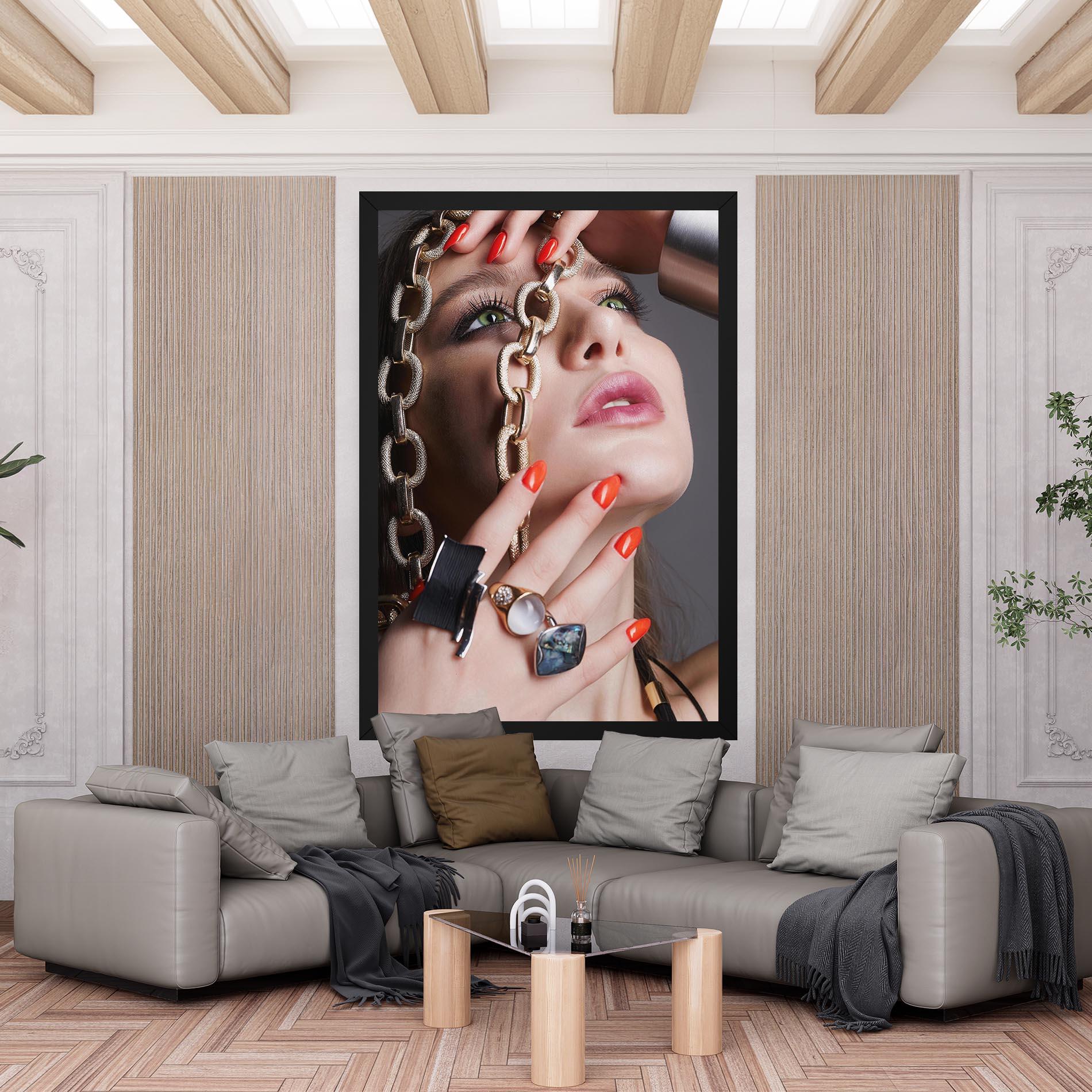 Obraz na Płótnie Big Chain Woman mockup 6