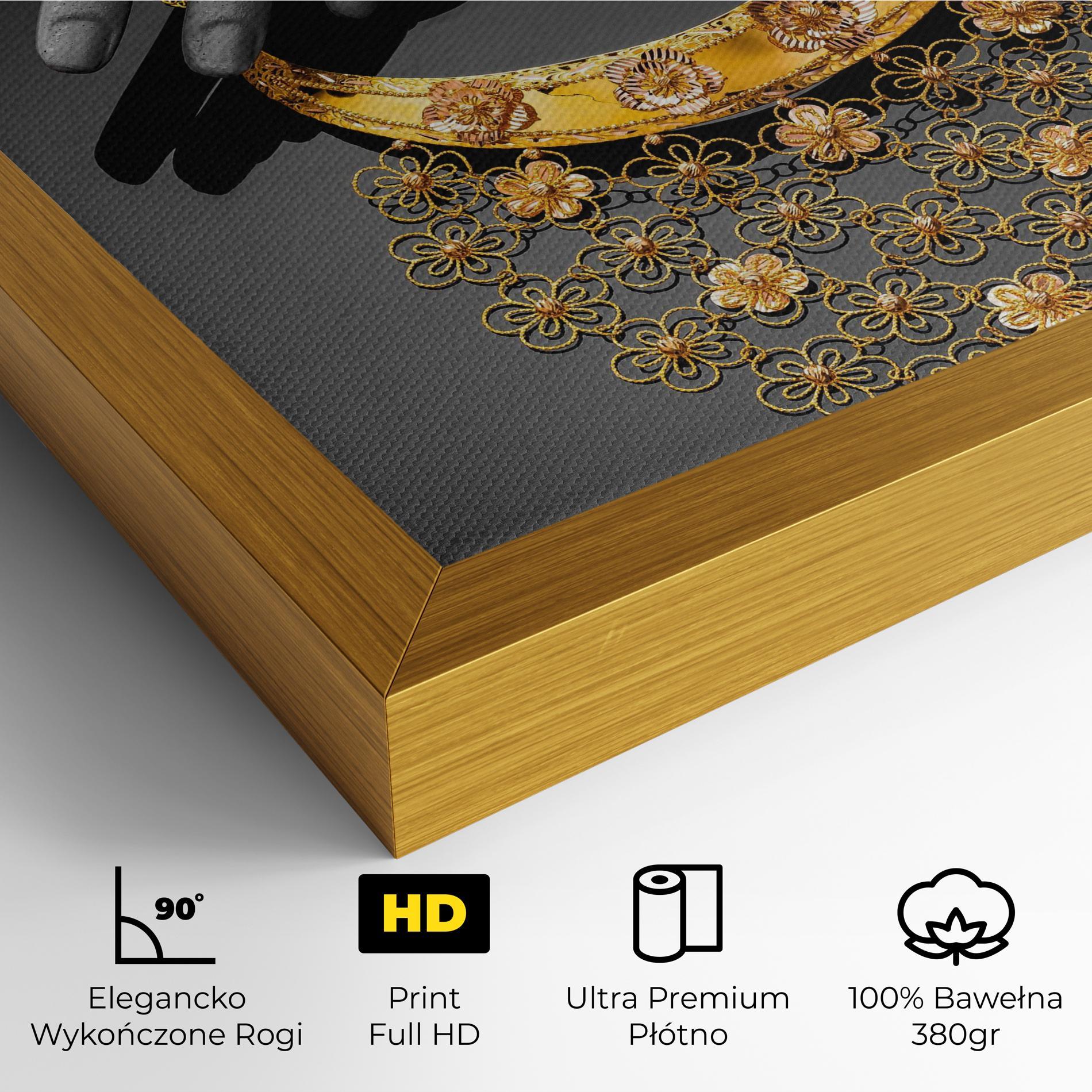 Obraz na Płótnie Golden Jewelery Set mockup 4