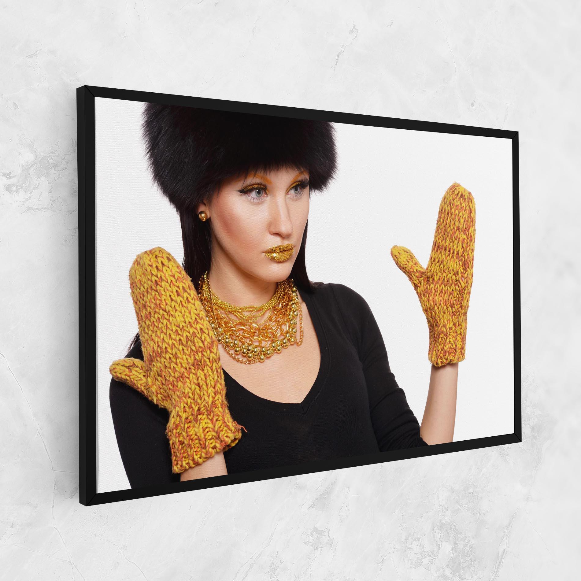 Obraz na Płótnie Gold Accessories mockup 1