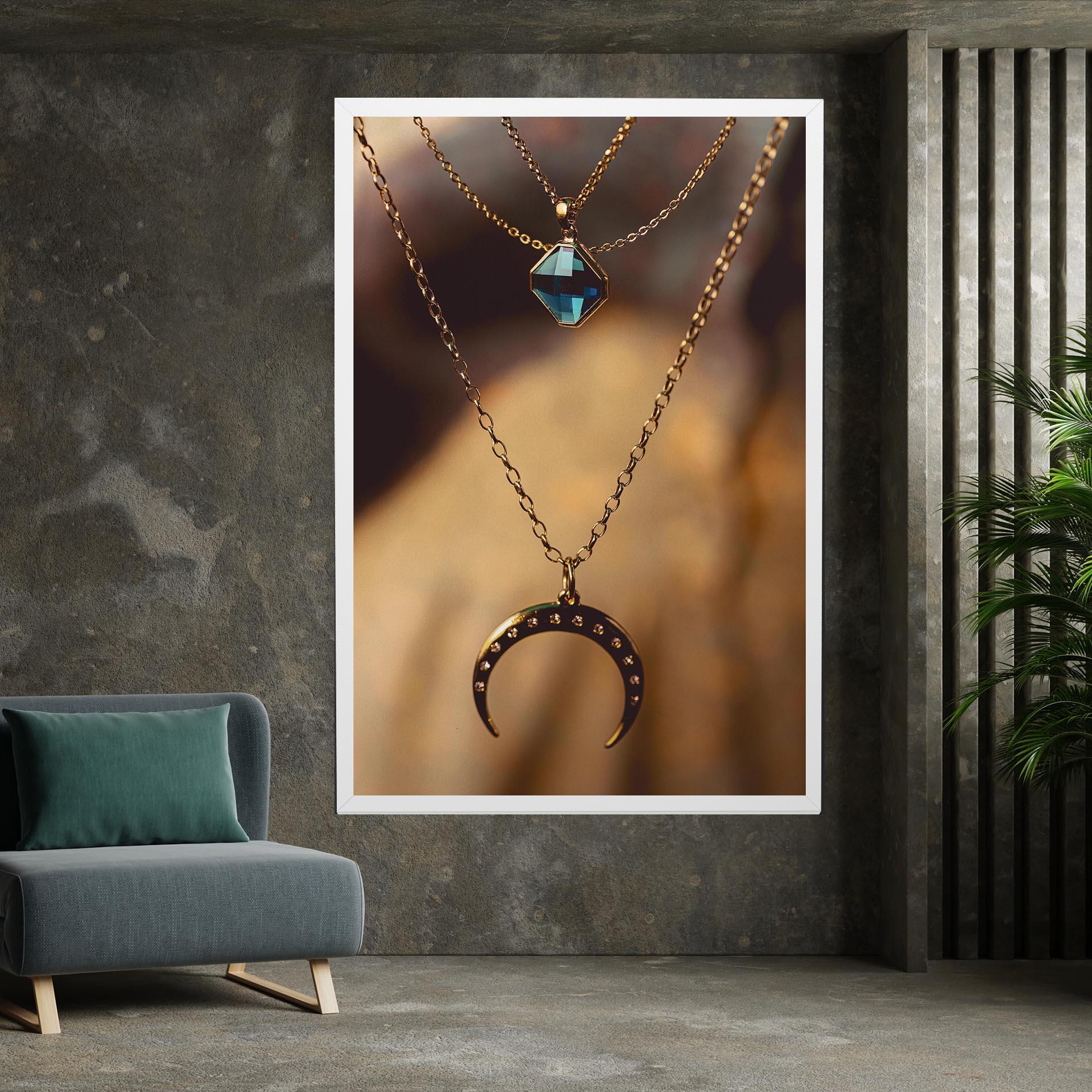 Obraz na Płótnie Moon Blue Necklace mockup 7