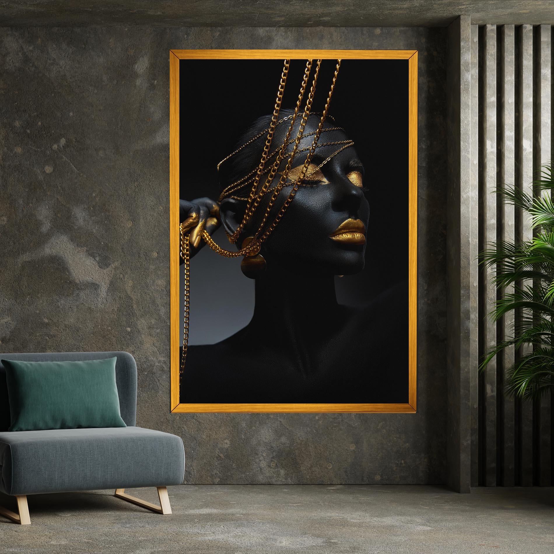 Obraz na Płótnie Pretty Gold Chain mockup 7