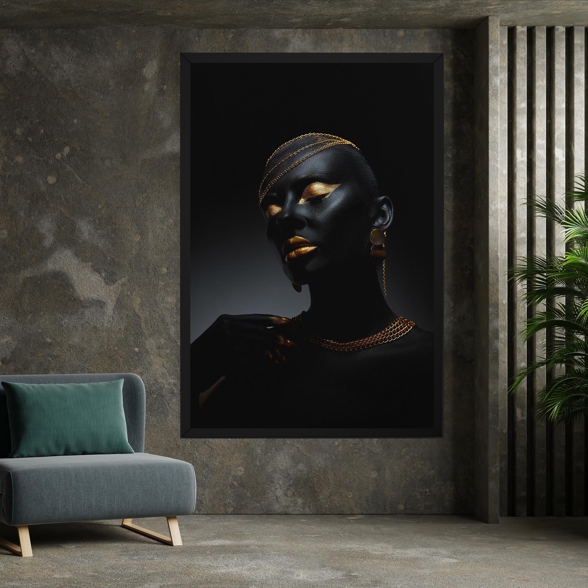 Obraz na Płótnie Beauty Gold mockup 7