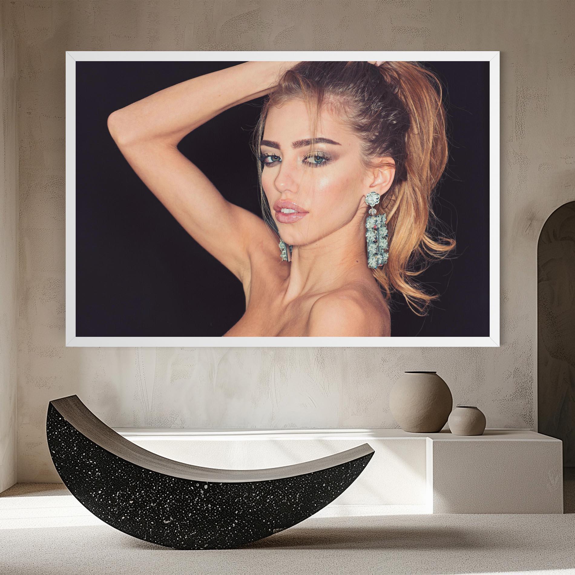 Obraz na Płótnie Flower Earrings mockup 8