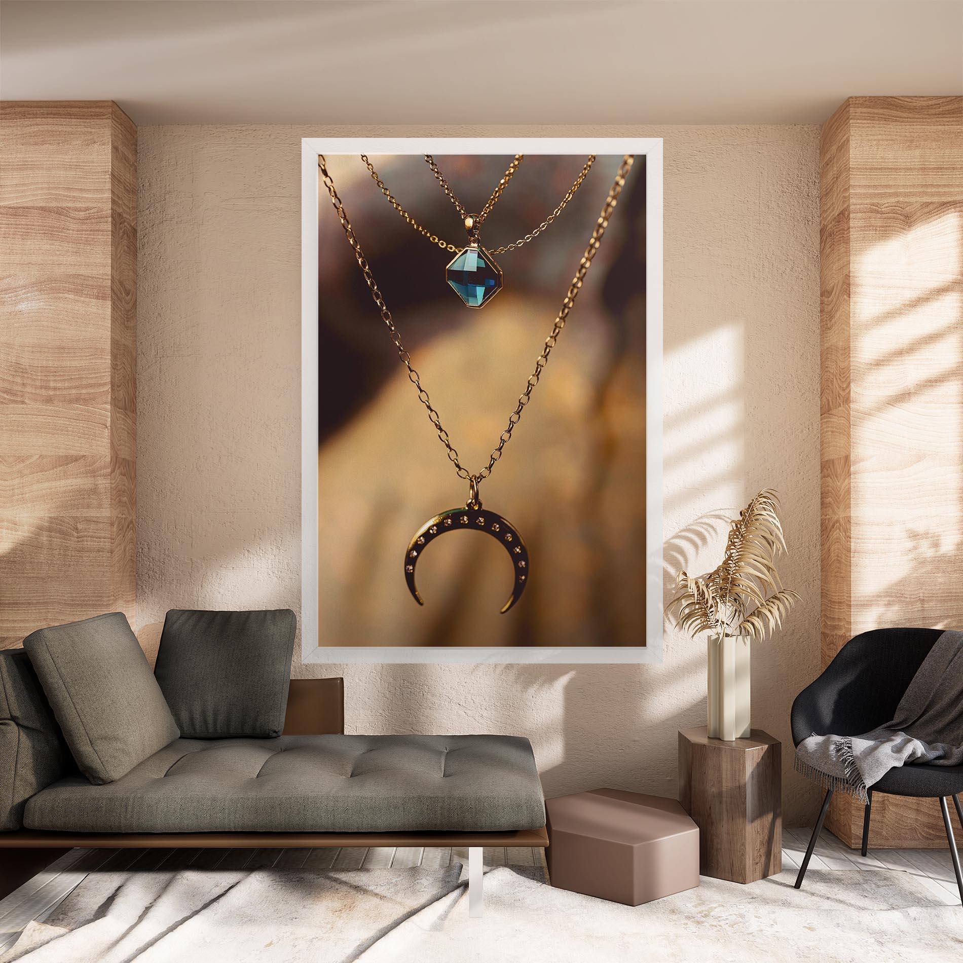 Obraz na Płótnie Moon Blue Necklace mockup 8