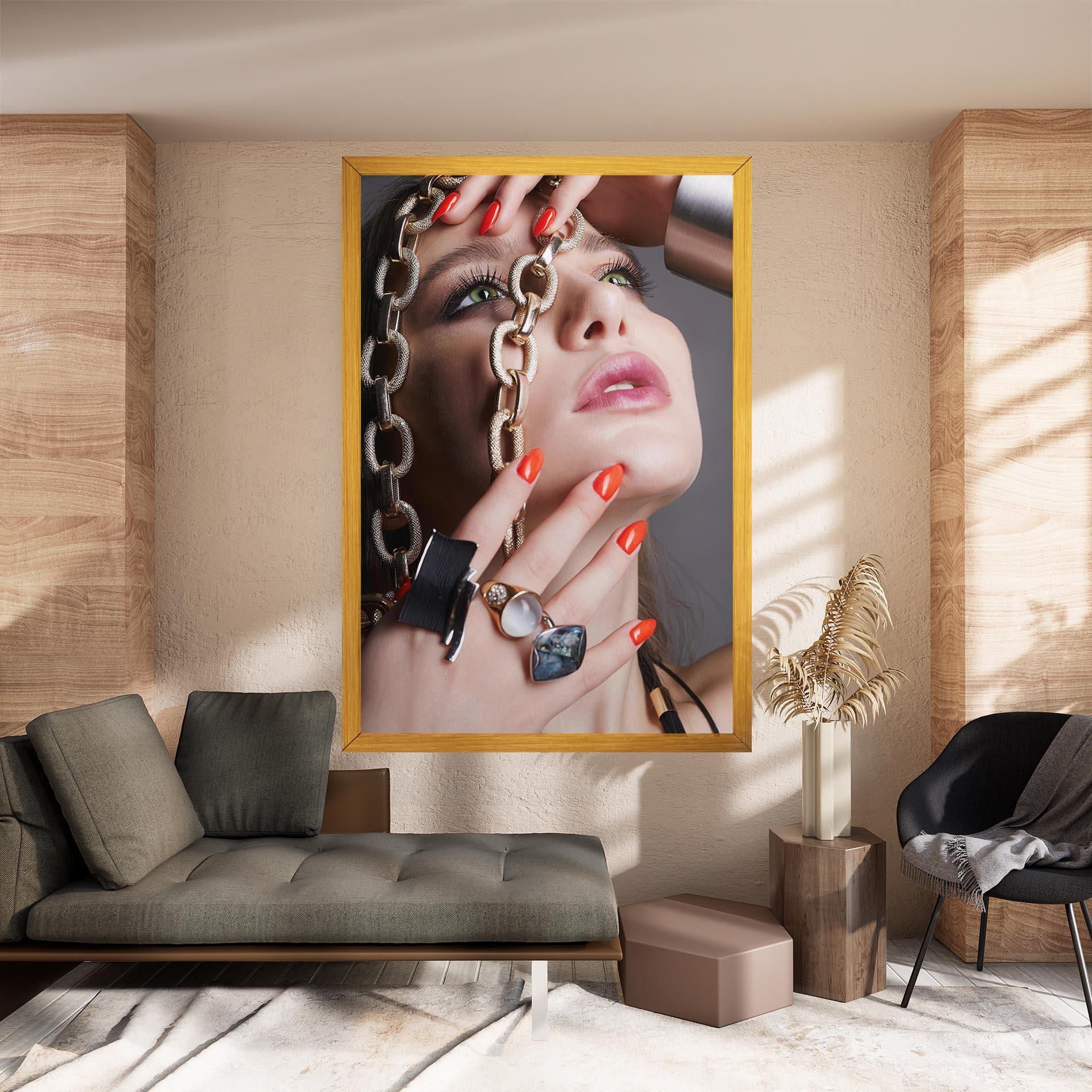 Obraz na Płótnie Big Chain Woman mockup 8