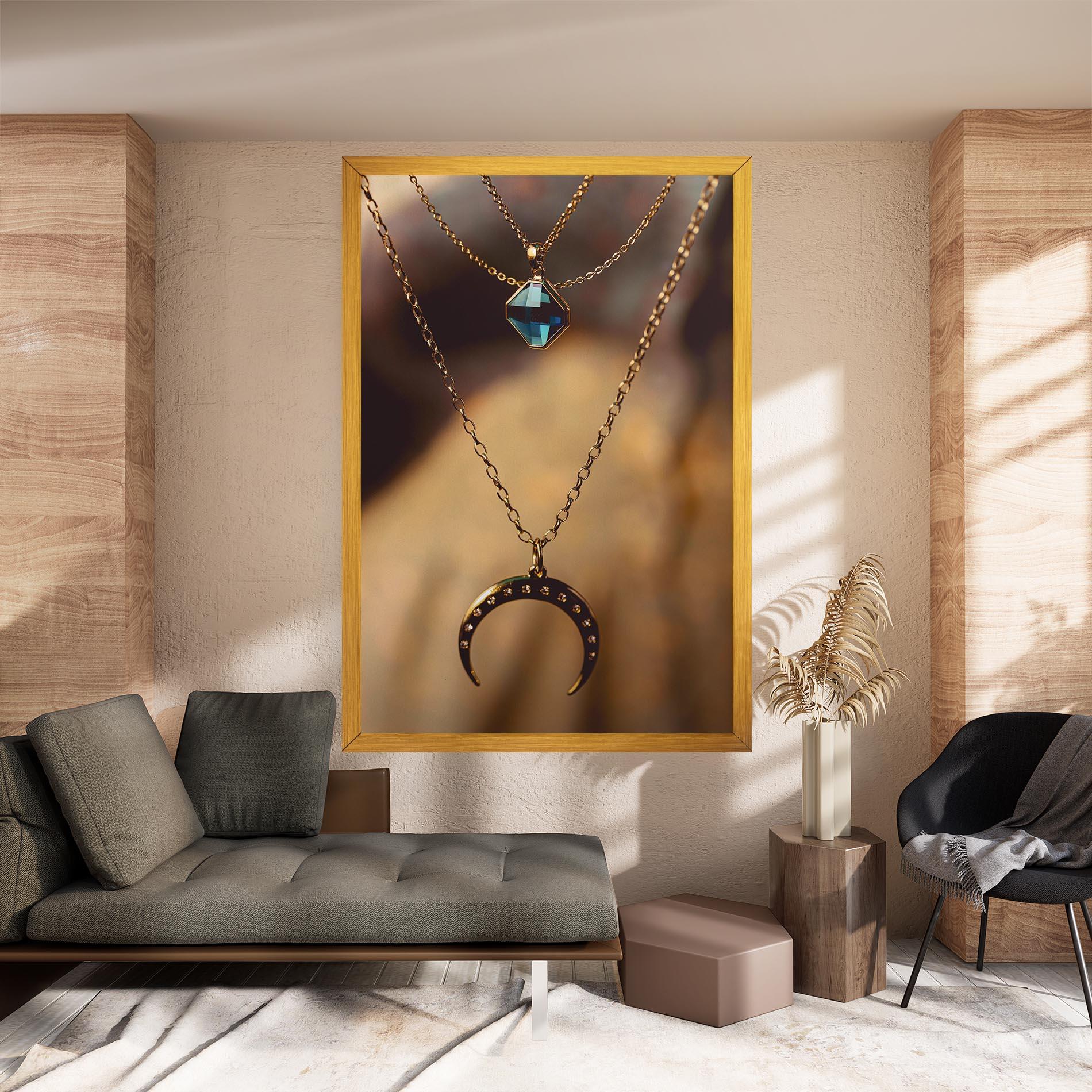 Obraz na Płótnie Moon Blue Necklace mockup 8