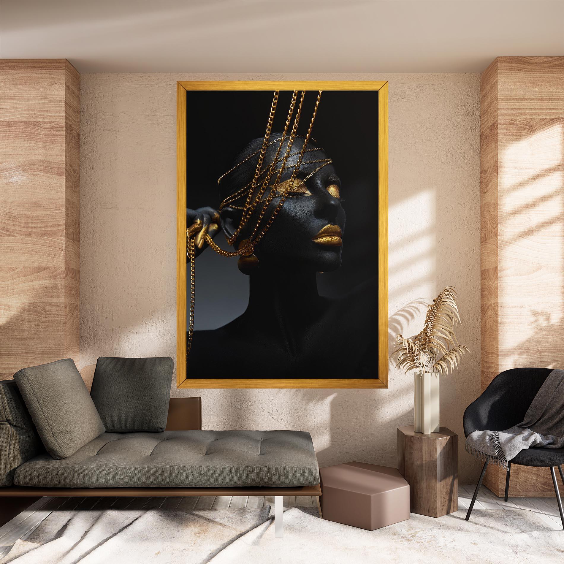 Obraz na Płótnie Pretty Gold Chain mockup 8