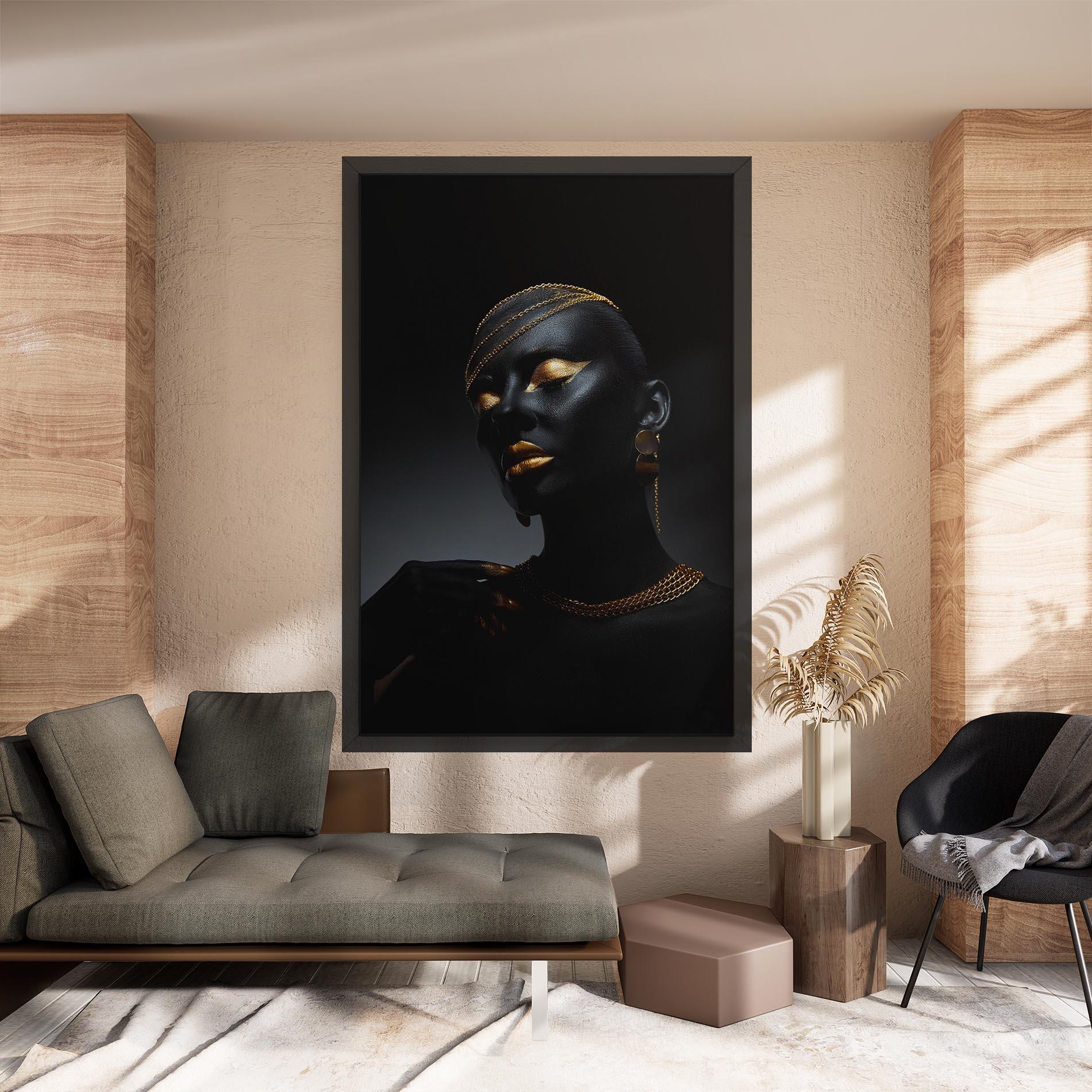 Obraz na Płótnie Beauty Gold mockup 8