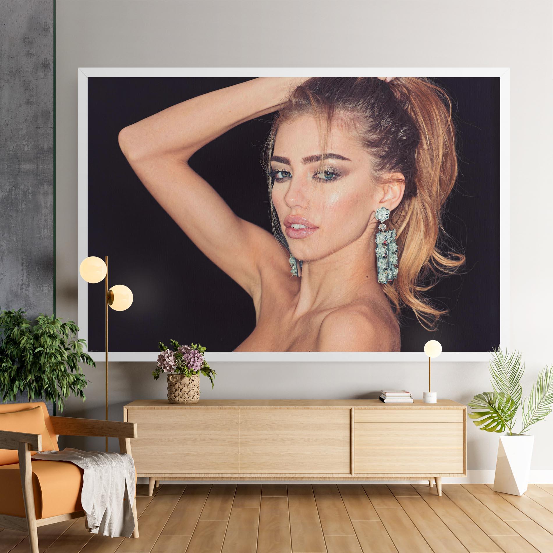 Obraz na Płótnie Flower Earrings mockup 9