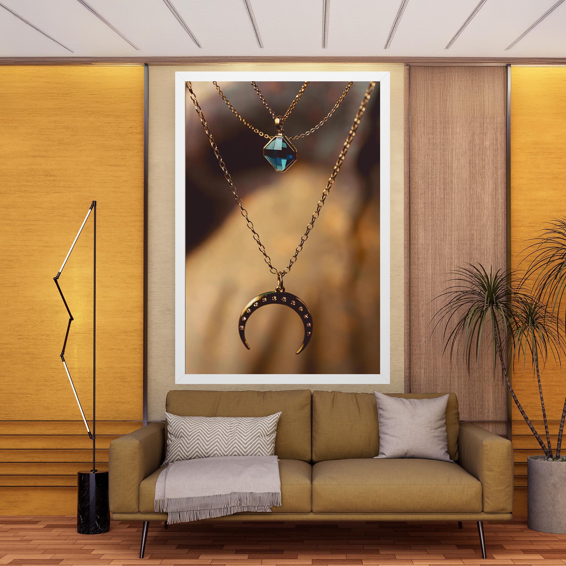 Obraz na Płótnie Moon Blue Necklace mockup 9