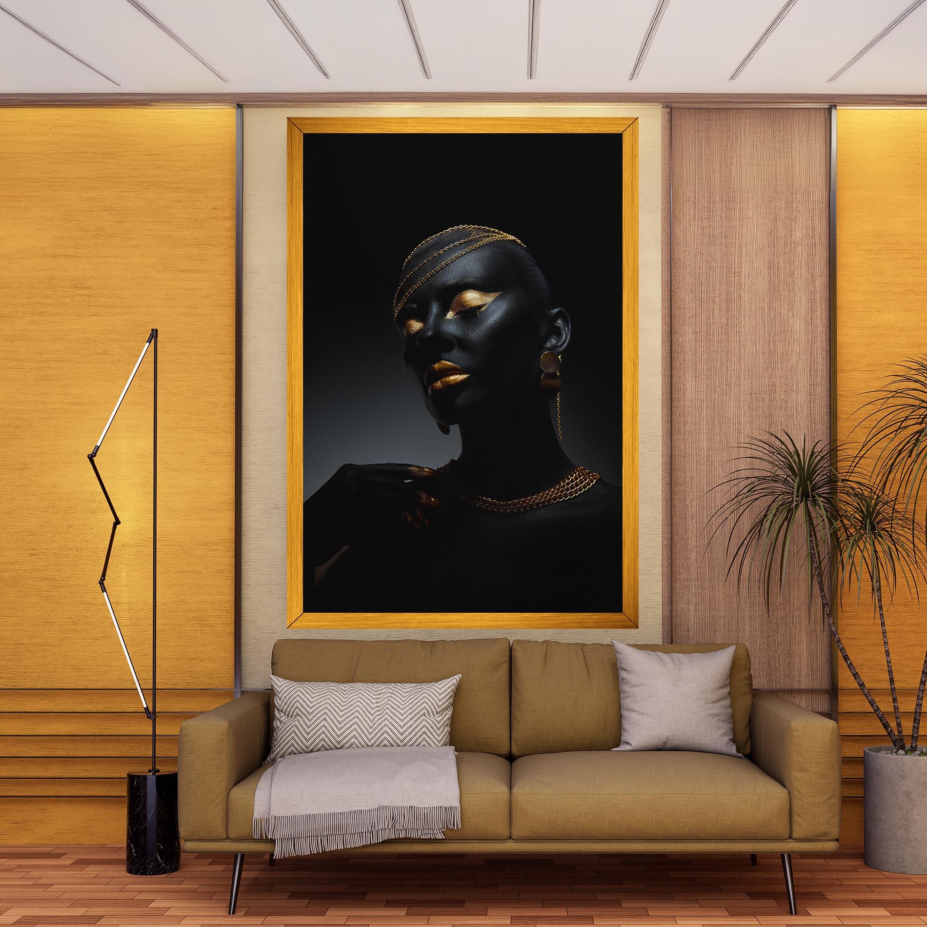 Obraz na Płótnie Beauty Gold mockup 9