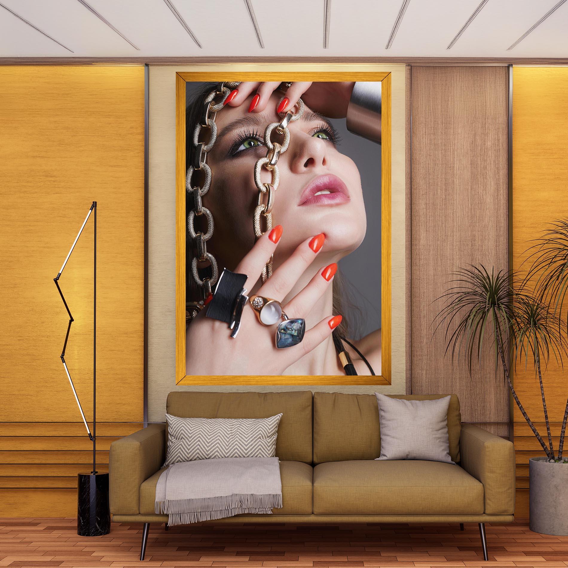 Obraz na Płótnie Big Chain Woman mockup 9