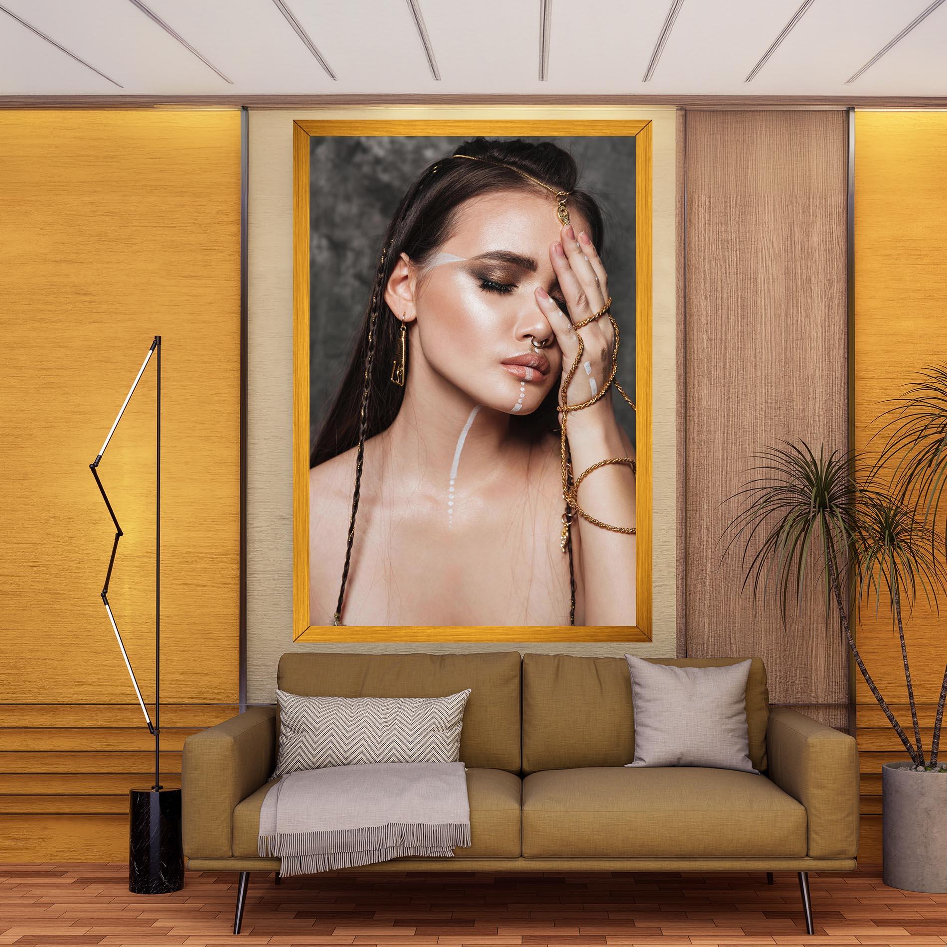 Obraz na Płótnie Gold Hand Accessory mockup 9