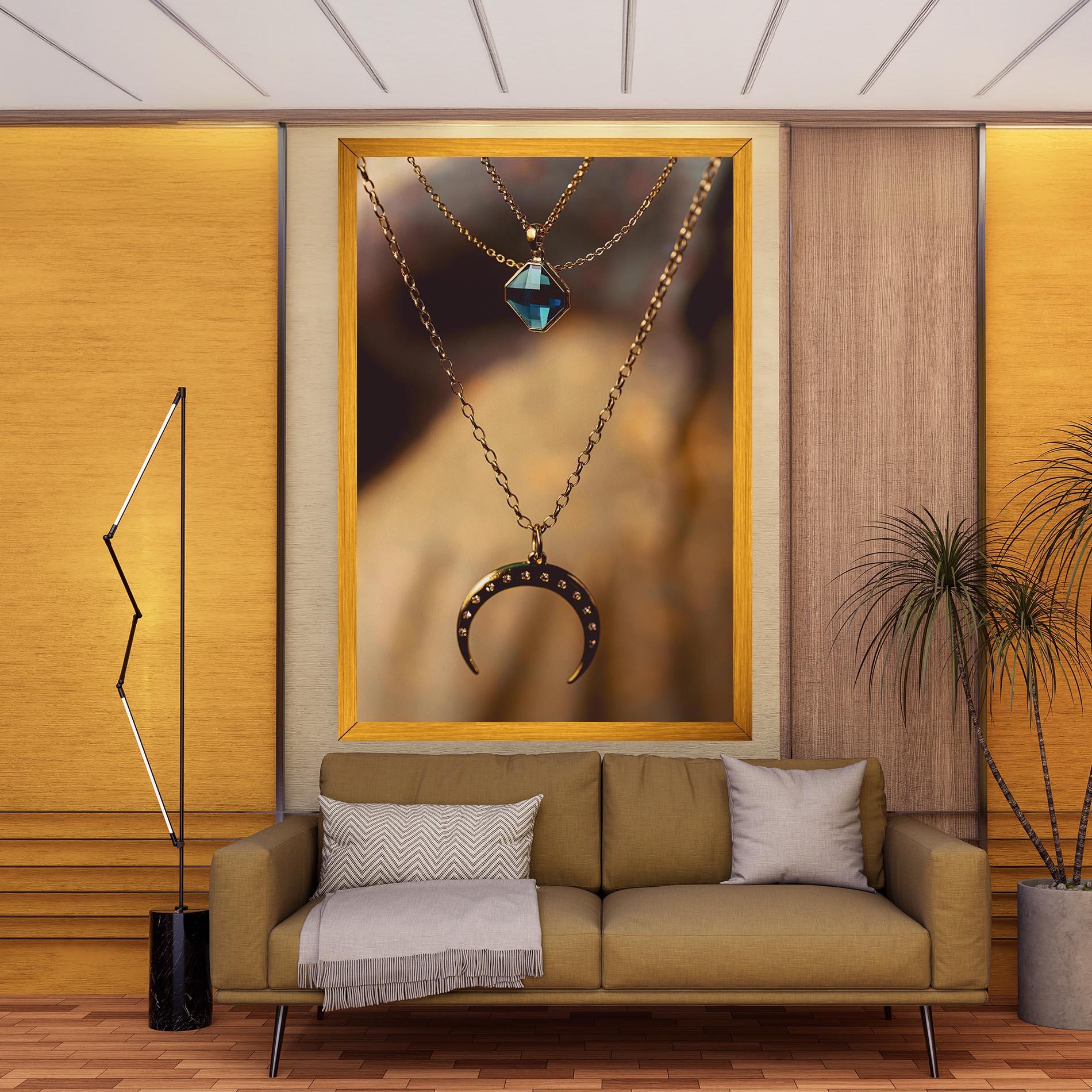 Obraz na Płótnie Moon Blue Necklace mockup 9