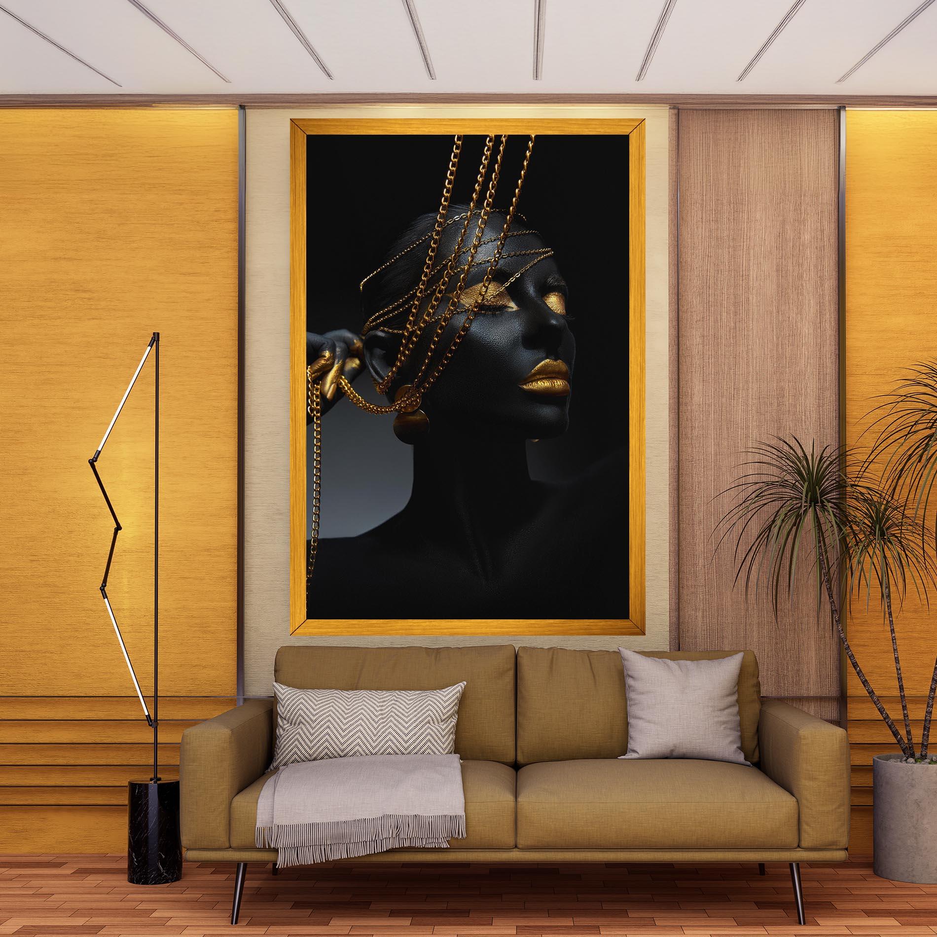 Obraz na Płótnie Pretty Gold Chain mockup 9