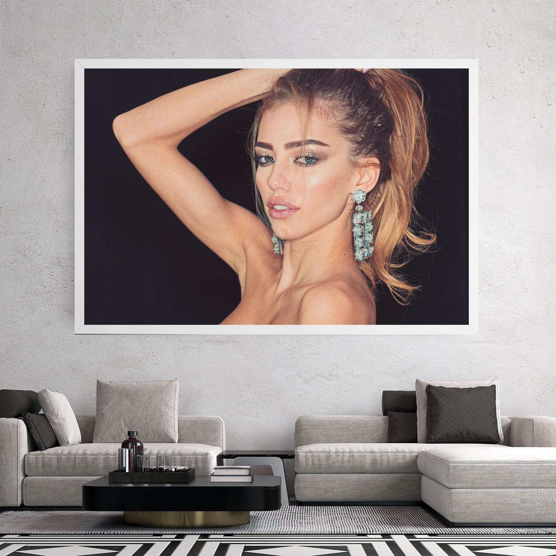 Obraz na Płótnie Flower Earrings mockup 2