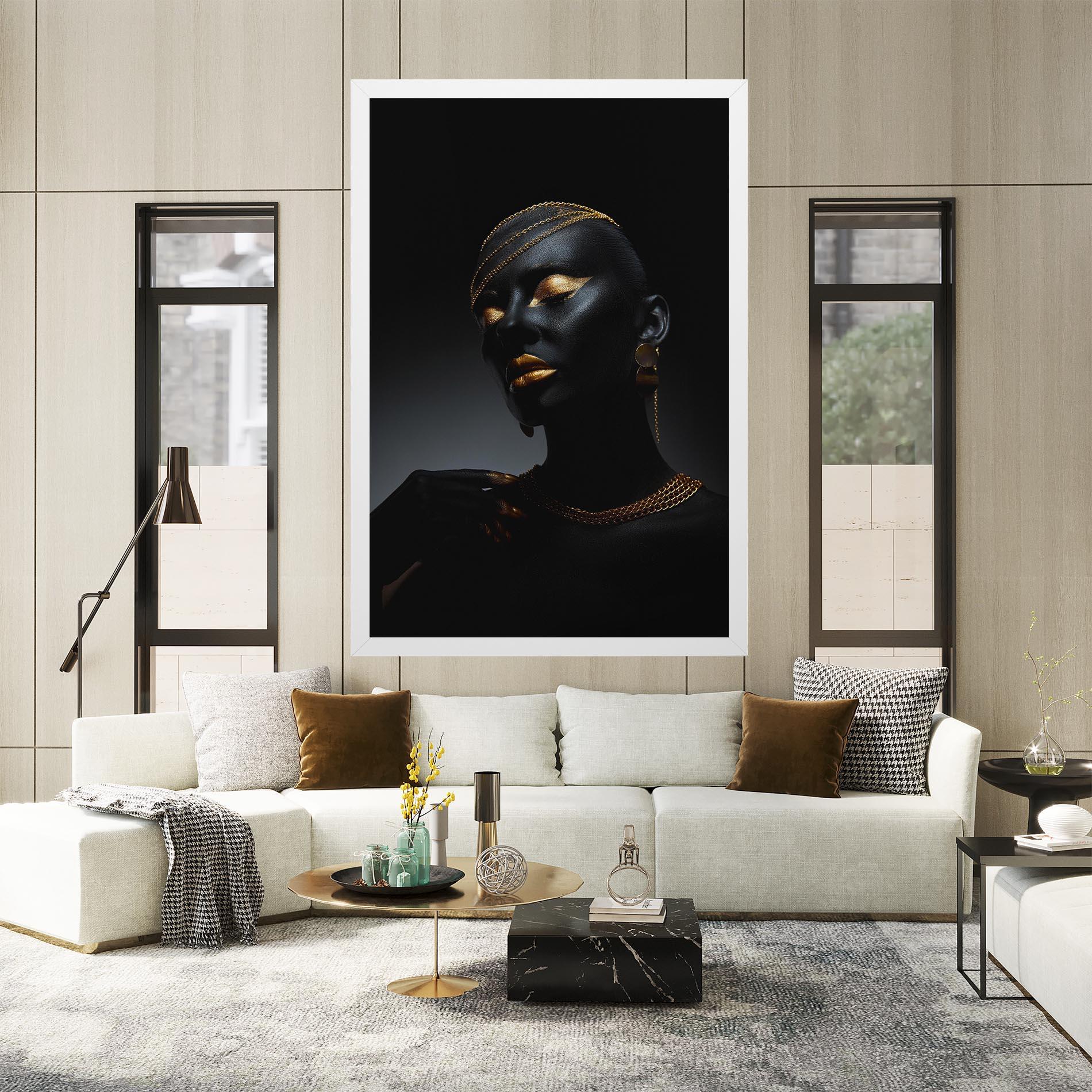 Obraz na Płótnie Beauty Gold mockup 2