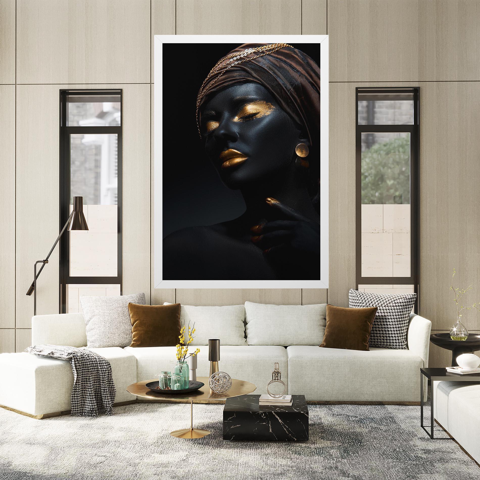 Obraz na Płótnie Gold Accessory And Makeup mockup 2