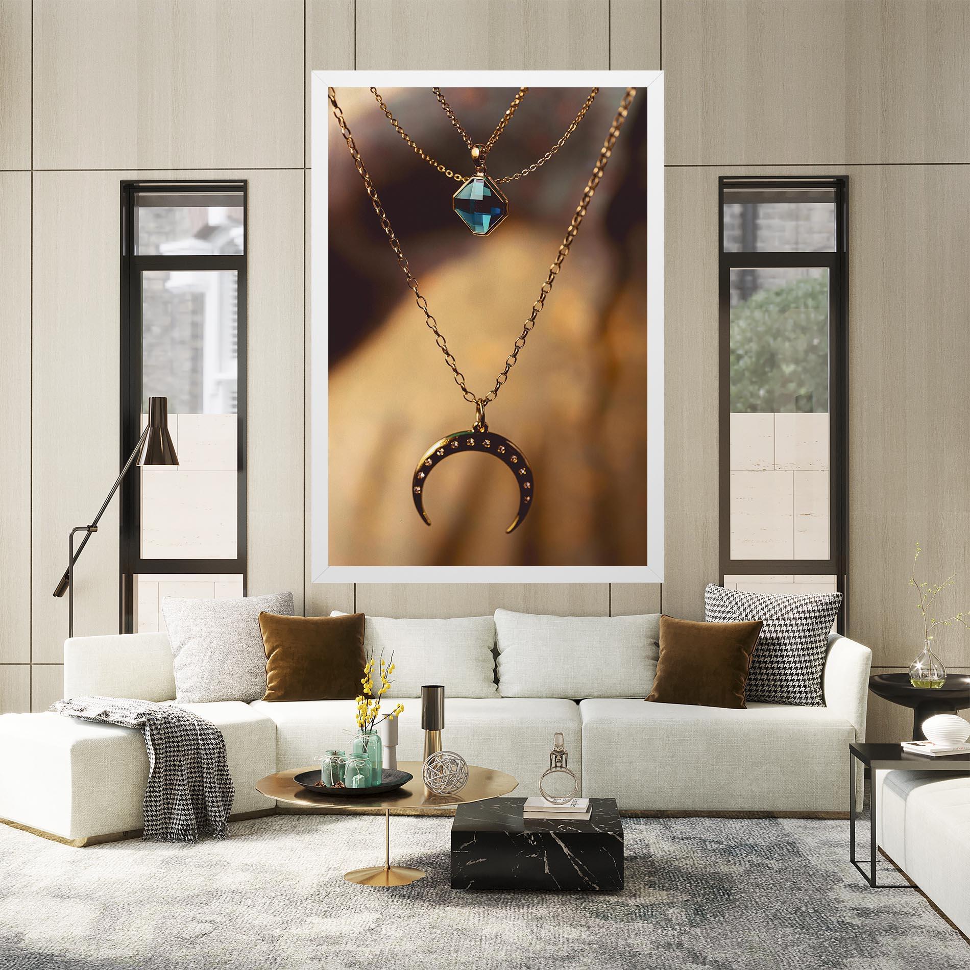 Obraz na Płótnie Moon Blue Necklace mockup 2