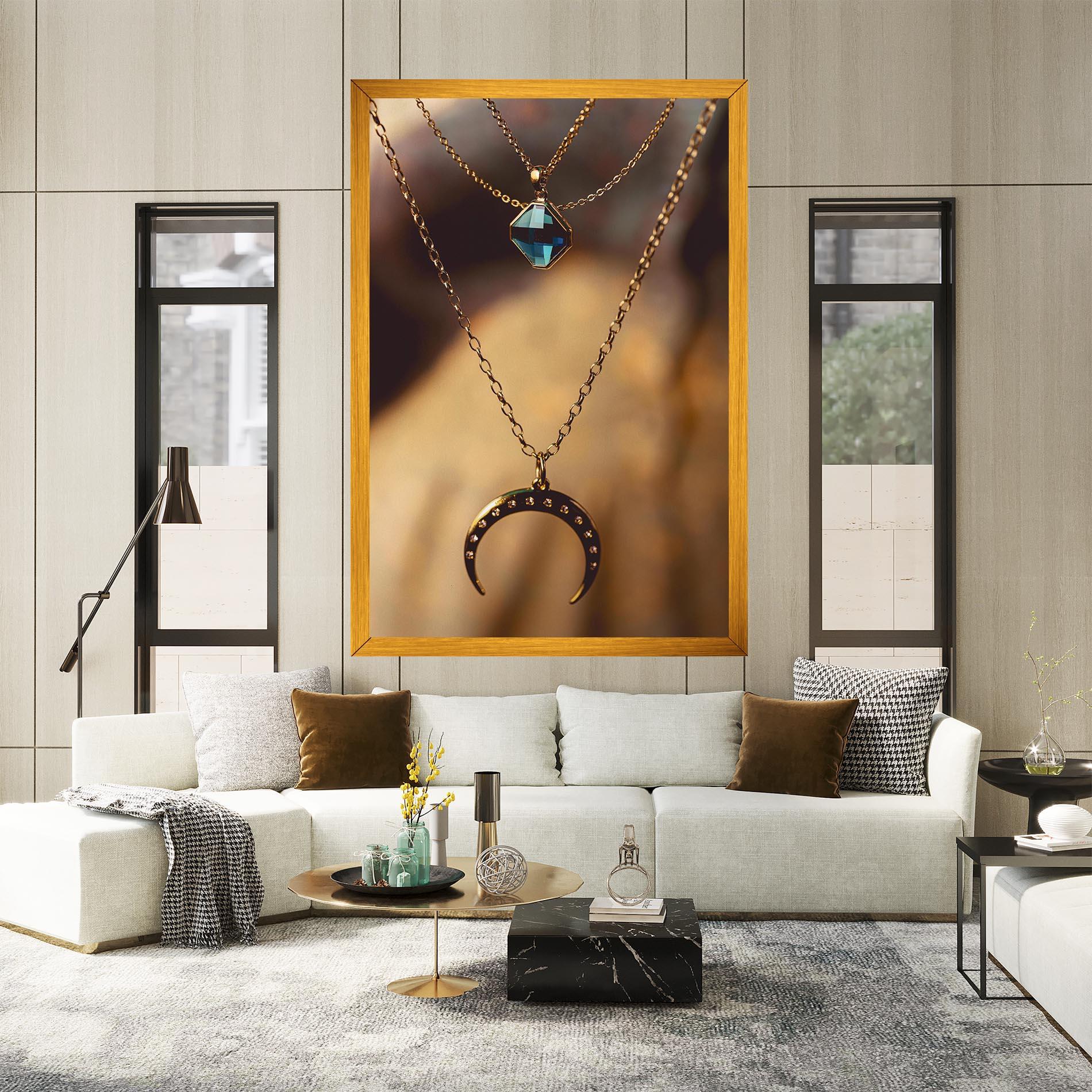 Obraz na Płótnie Moon Blue Necklace mockup 2