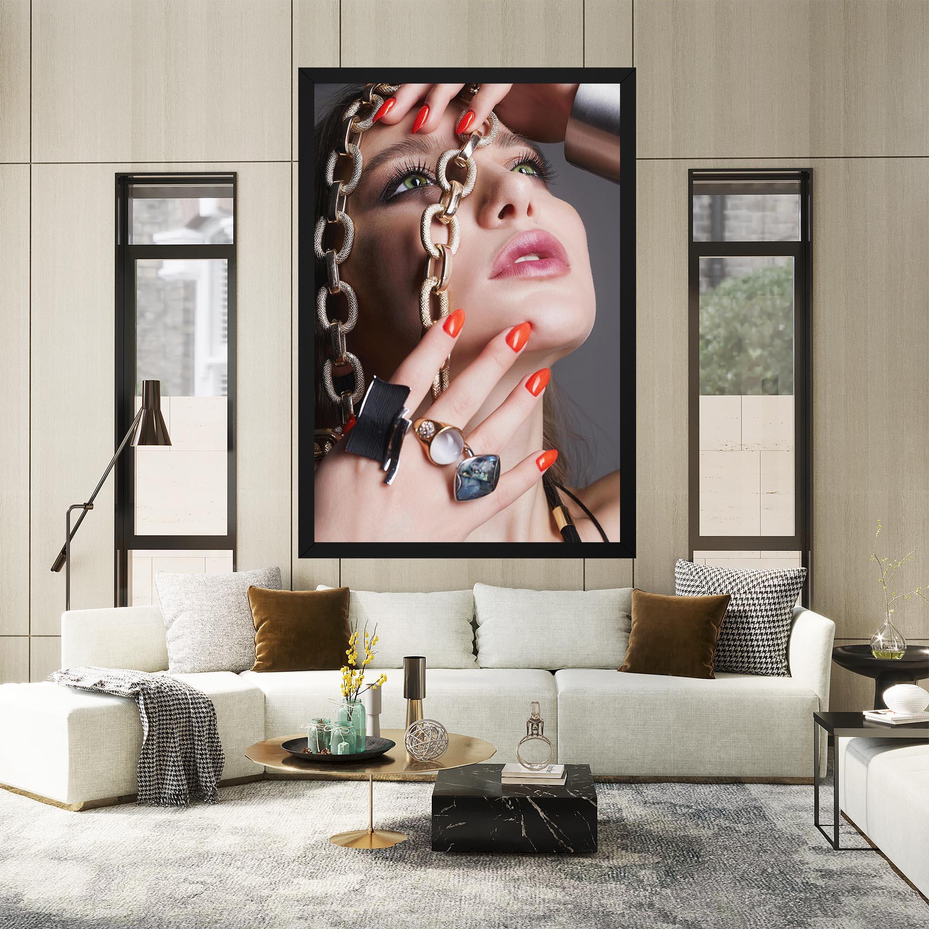 Obraz na Płótnie Big Chain Woman mockup 2